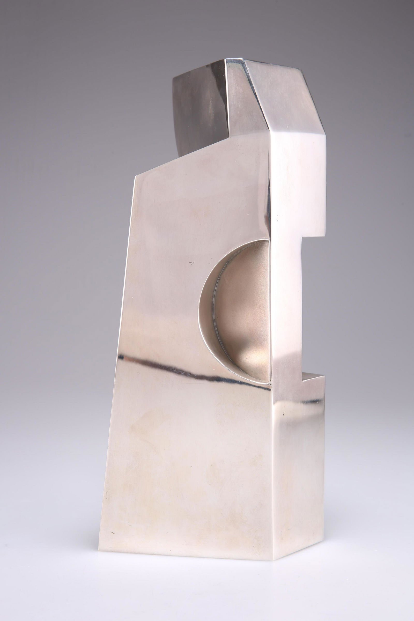 A SPANISH MODERNIST STERLING SILVER 'PRISM' EWER (1 of 3)