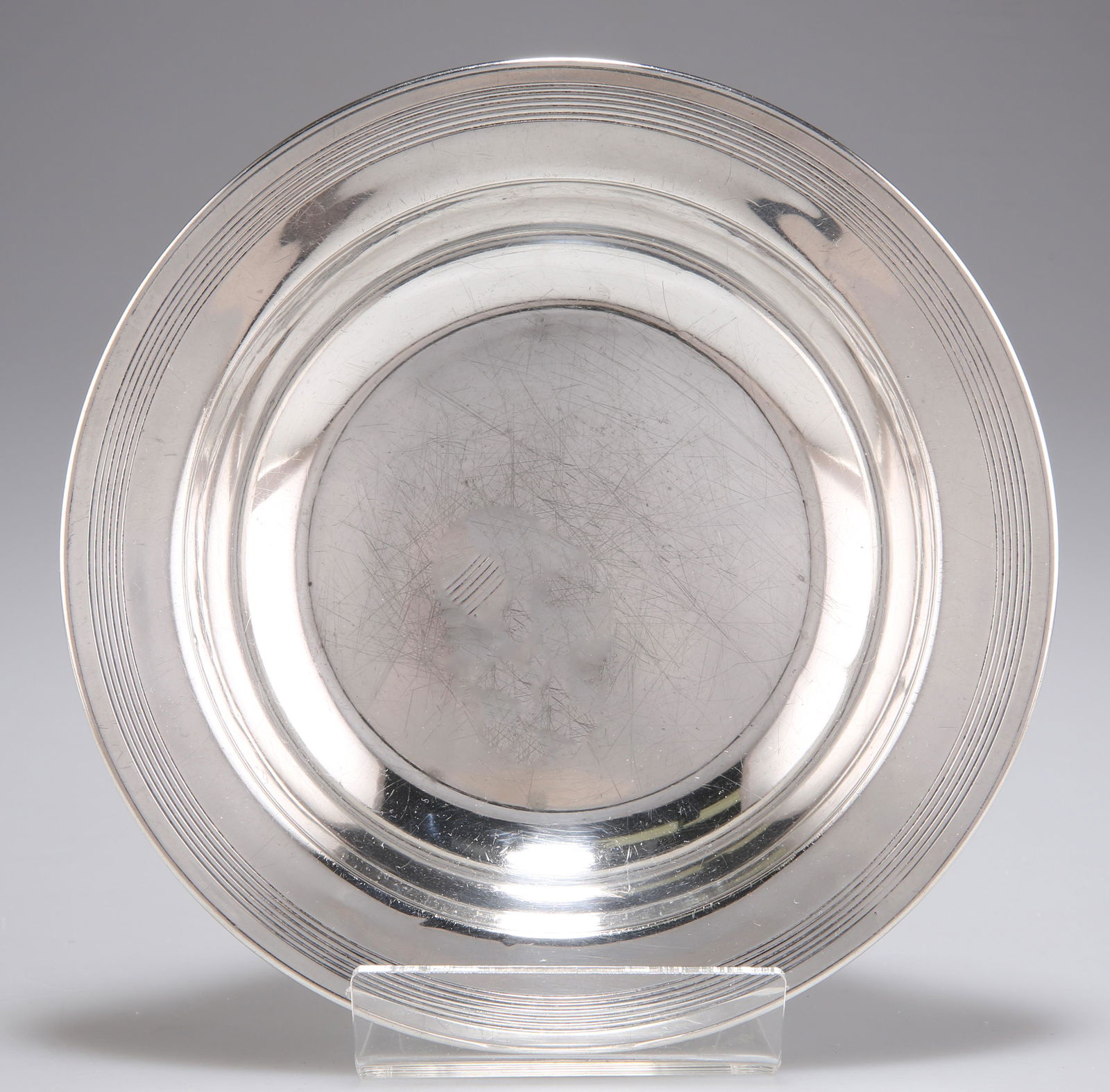 A GEORGE V SILVER 'ARMADA' DISH (1 of 2)