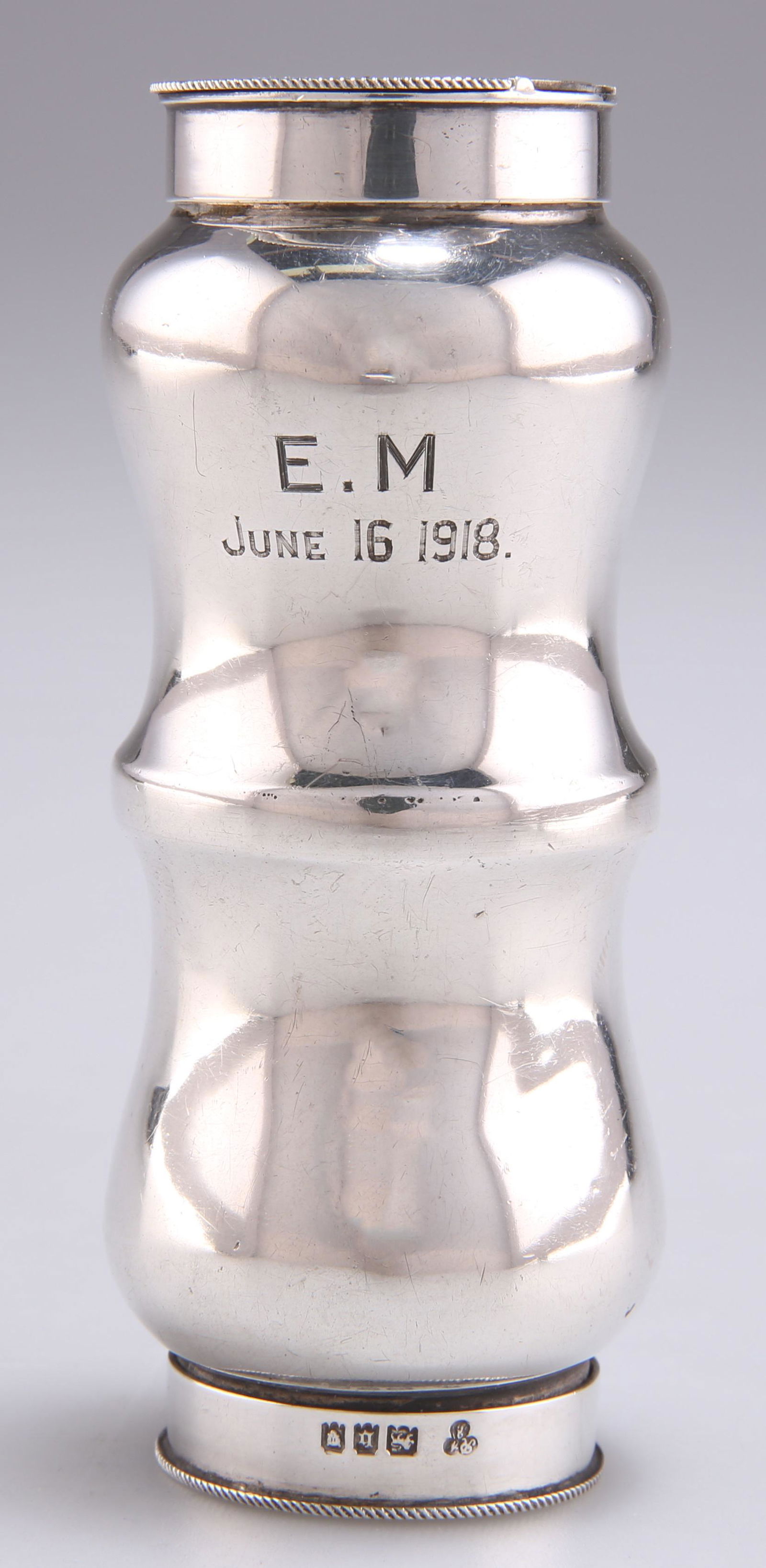 CRICKET INTEREST: A GEORGE V SILVER NOVELTY CRUET (1 of 1)
