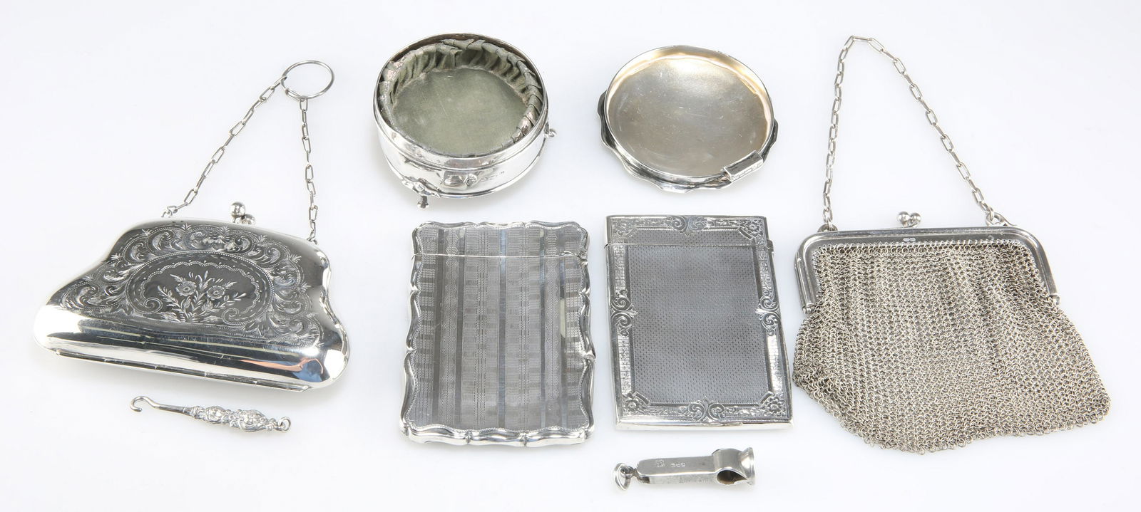 A GROUP OF SILVER, VICTORIAN AND LATER (1 of 1)