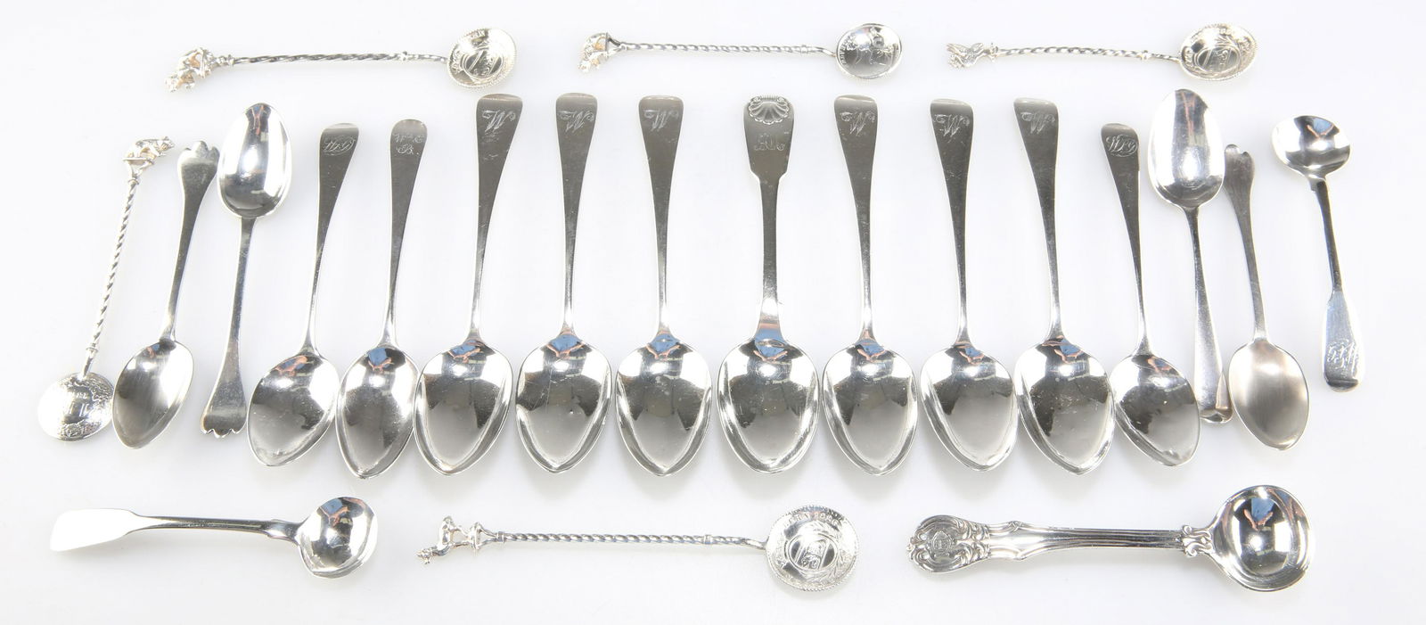 A COLLECTION OF SILVER SPOONS, GEORGIAN AND LATER (1 of 1)