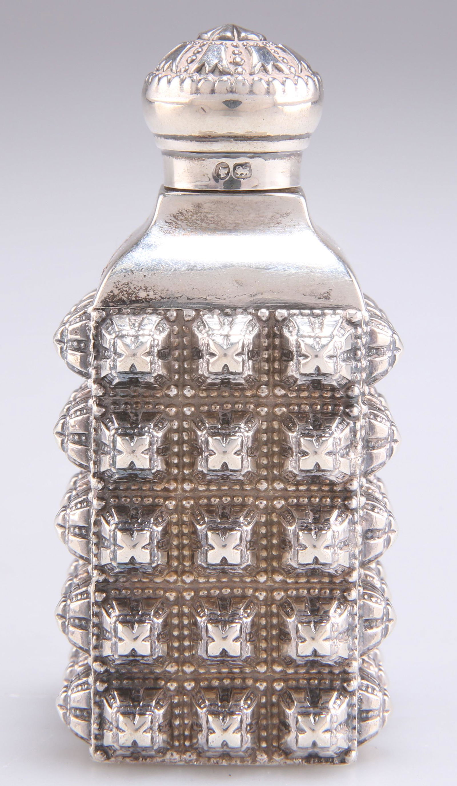 AN UNUSUAL VICTORIAN SILVER SCENT FLASK (1 of 1)