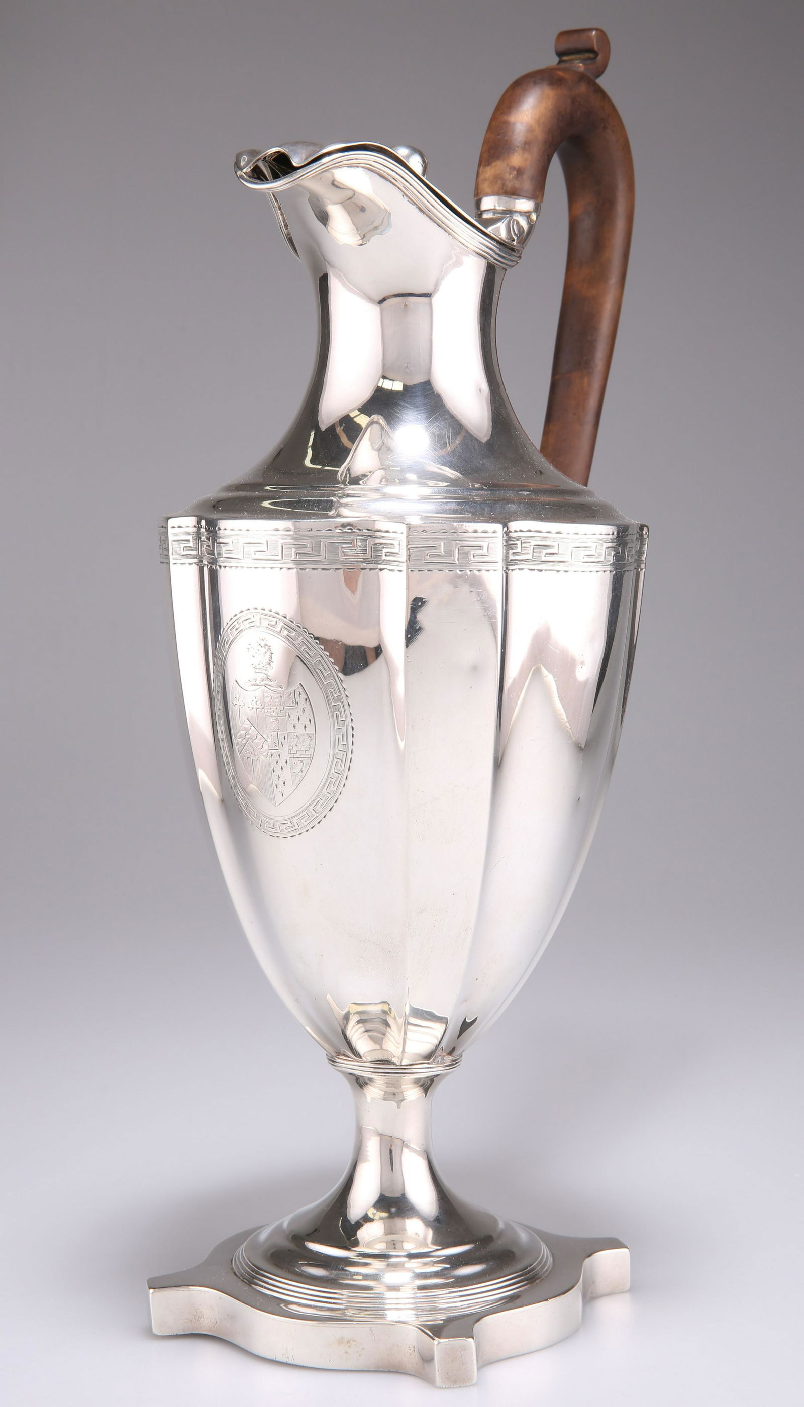 A GEORGE III SILVER EWER (1 of 2)