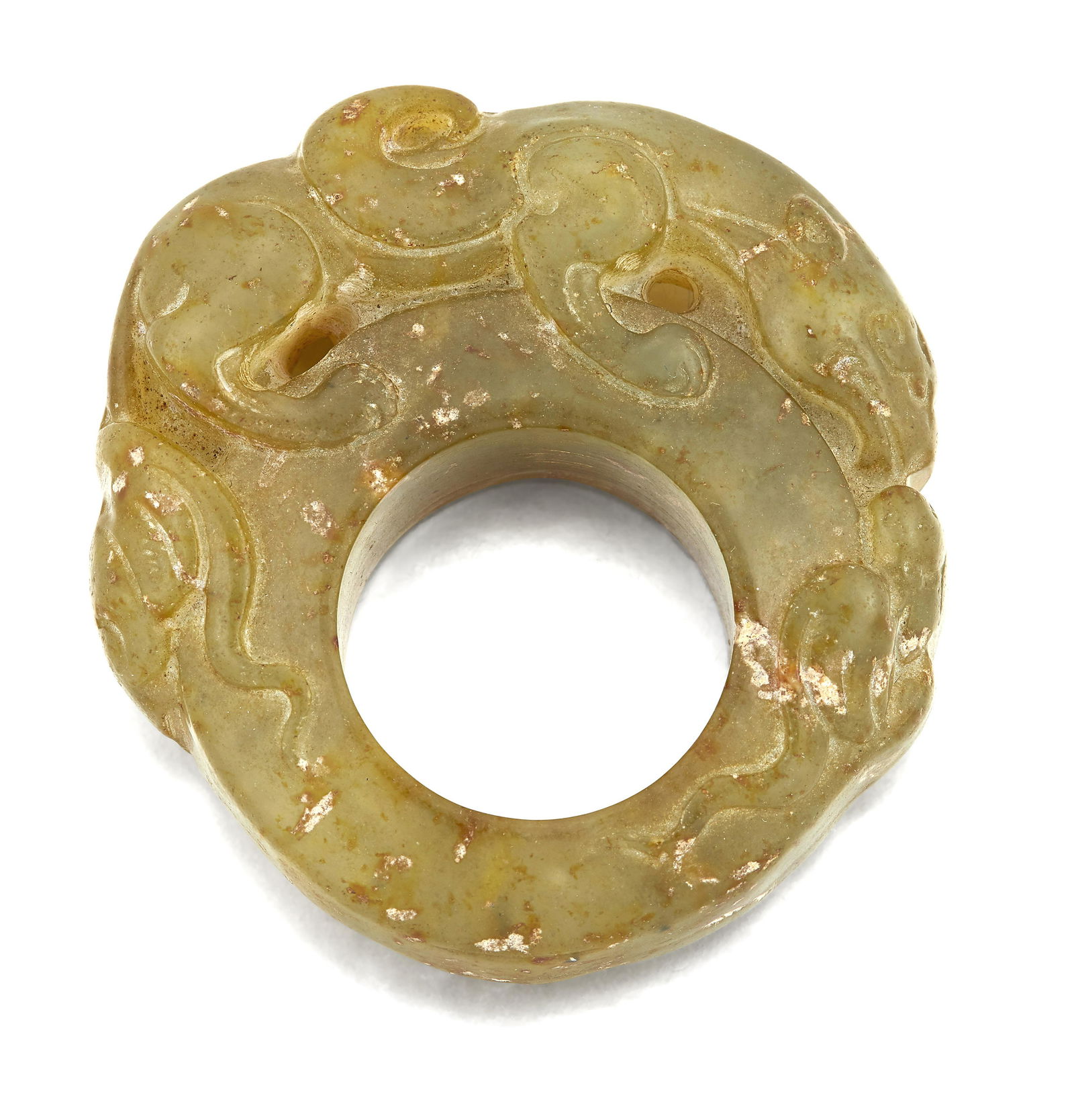 A CARVED JADE THUMB RING (1 of 1)