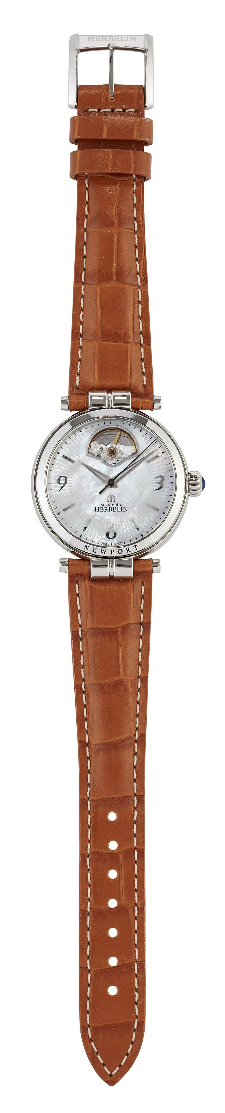 A LADY'S MICHEL HERBELIN NEWPORT STRAP WATCH (1 of 1)