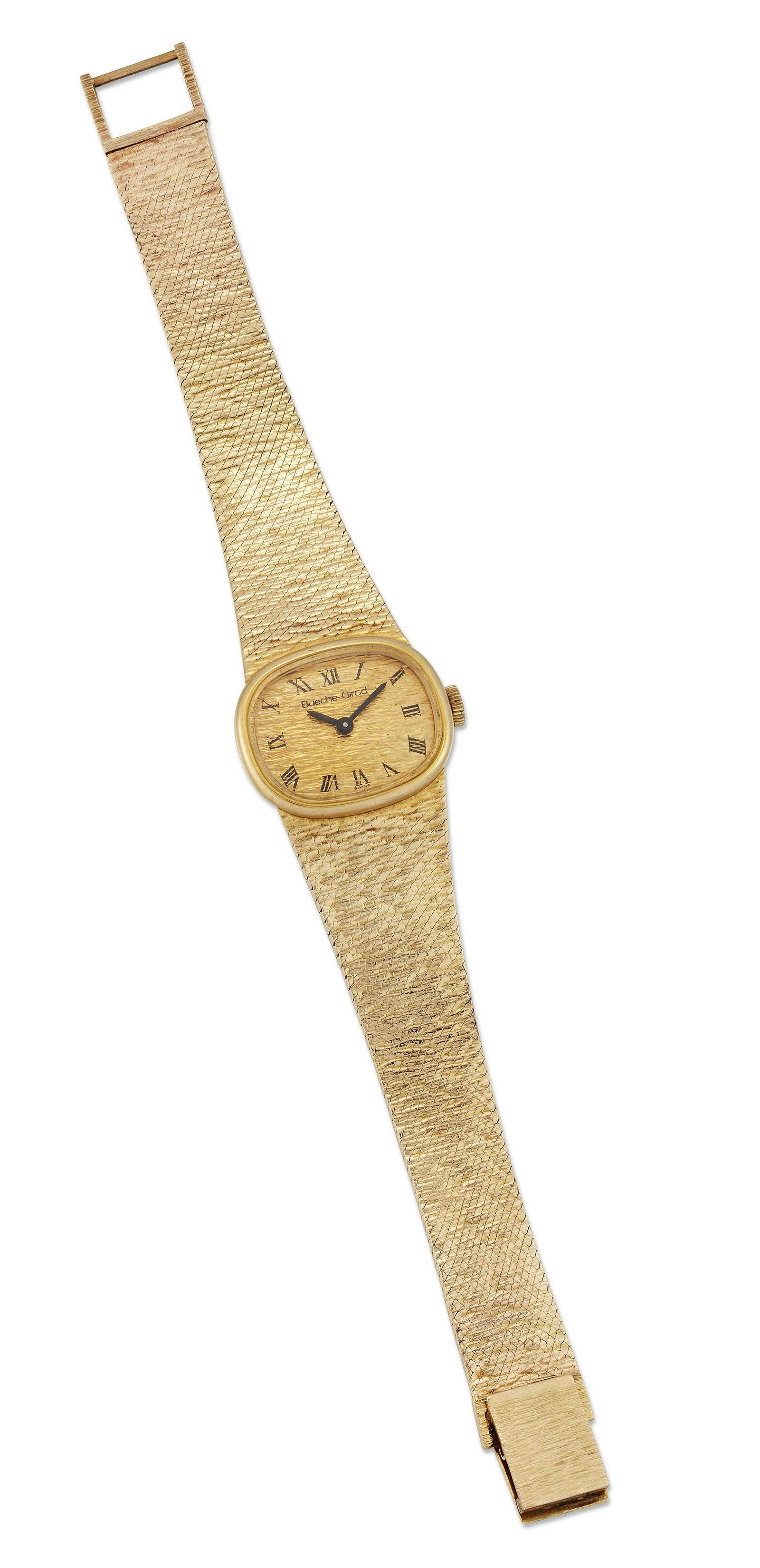 A 9 CARAT GOLD BUECHE GIROD BRACELET WATCH (1 of 1)