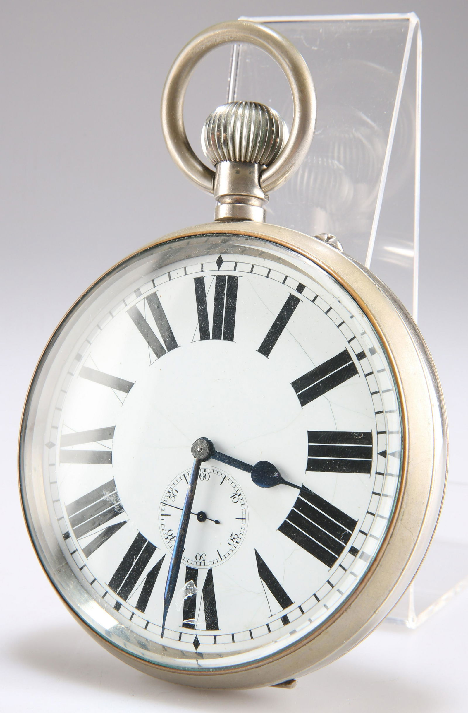 A SWISS NICKEL-CASED GOLIATH WATCH, EARLY 20TH CENTURY (1 of 2)