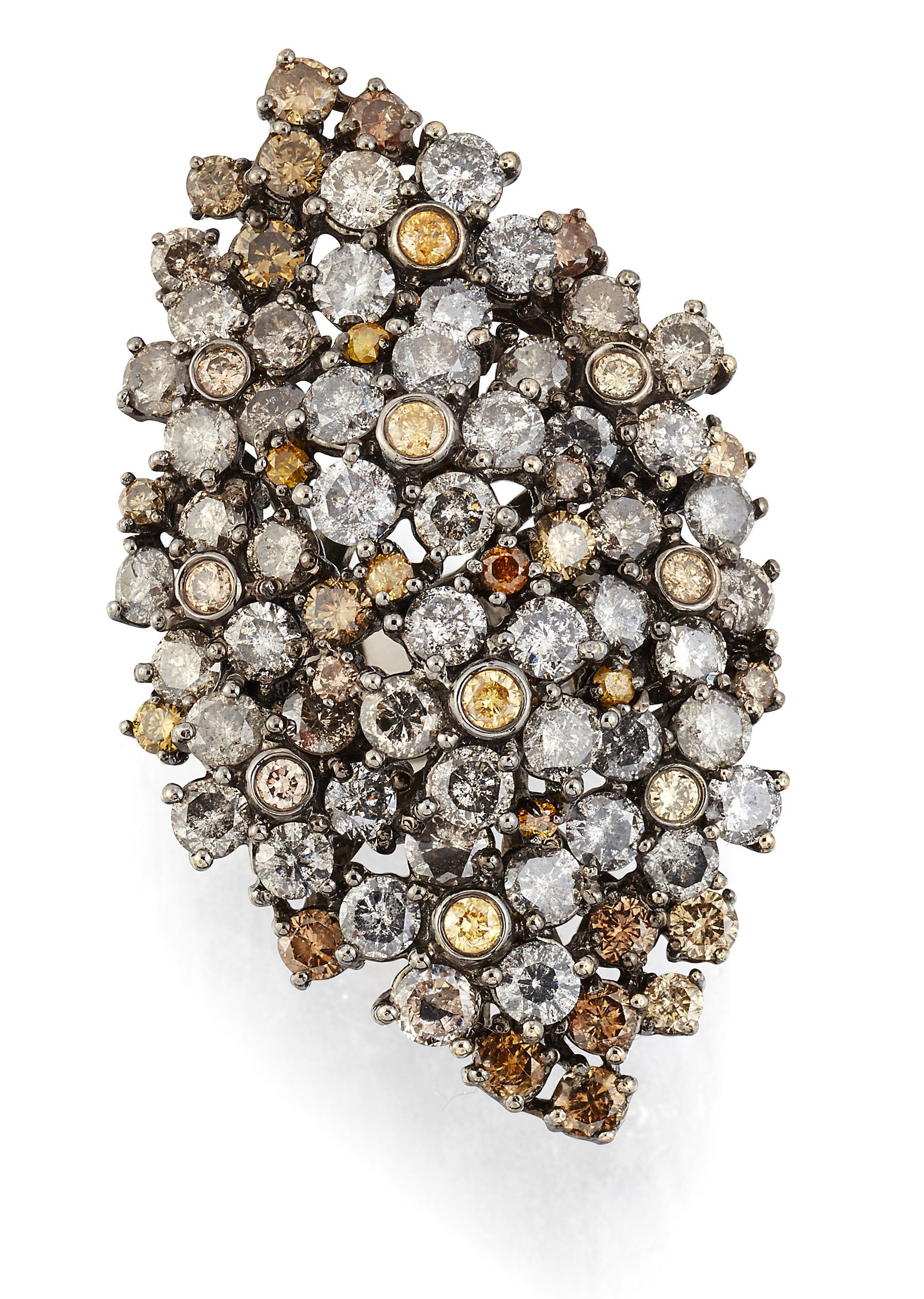 A LARGE FANCY COLOURED DIAMOND DRESS RING (1 of 1)