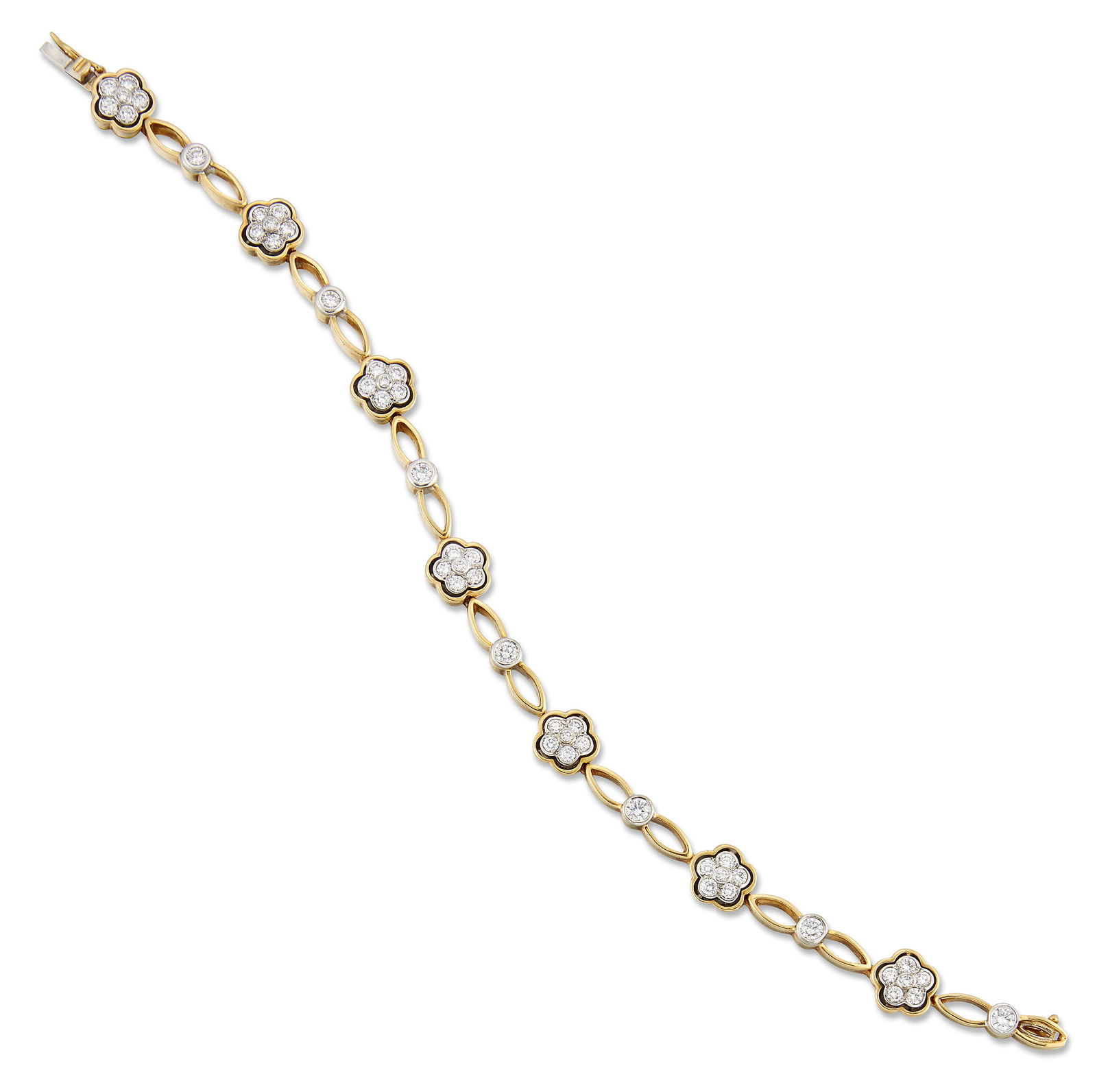 AN 18 CARAT GOLD DIAMOND BRACELET (1 of 1)