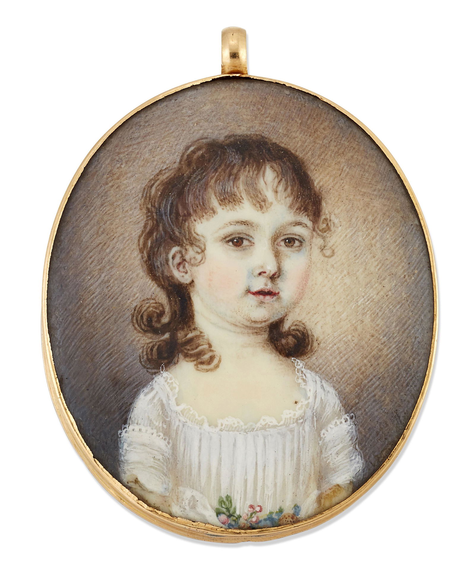 A DOUBLE-SIDED PORTRAIT MINIATURE AND MOURNING PENDANT (1 of 1)