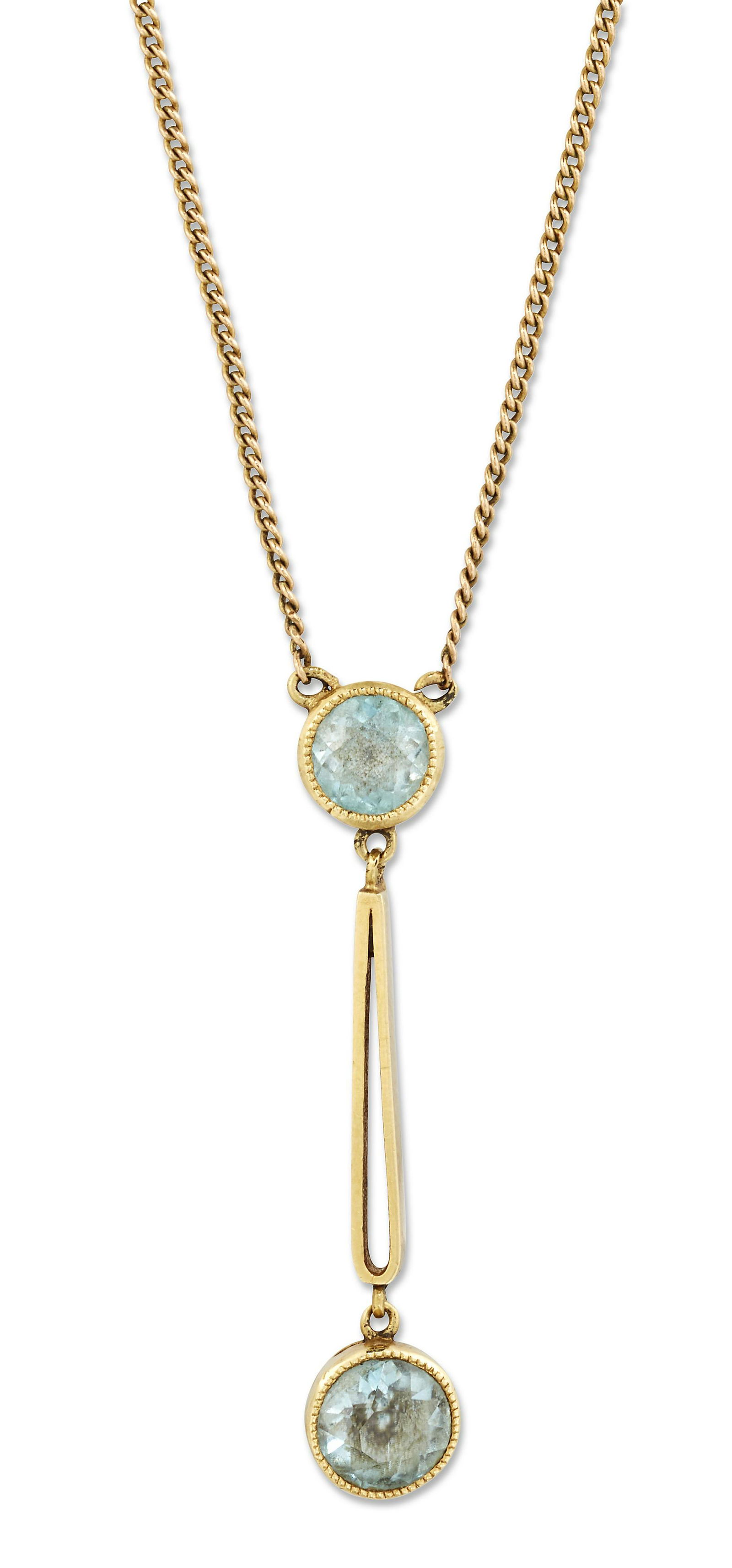 AN AQUAMARINE PENDANT NECKLACE (1 of 1)
