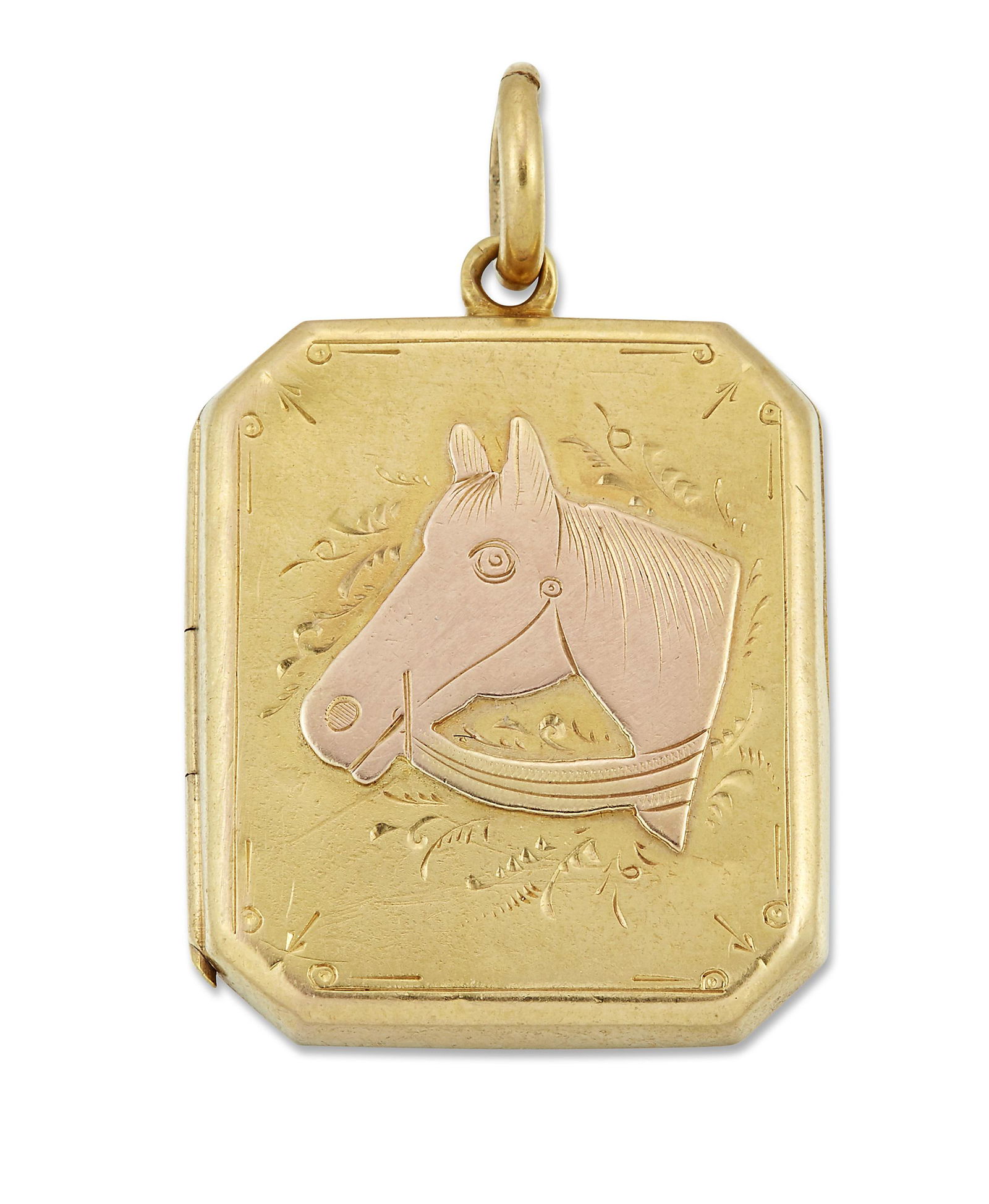 A LATE 19TH CENTURY EQUESTRIAN LOCKET PENDANT (1 of 1)