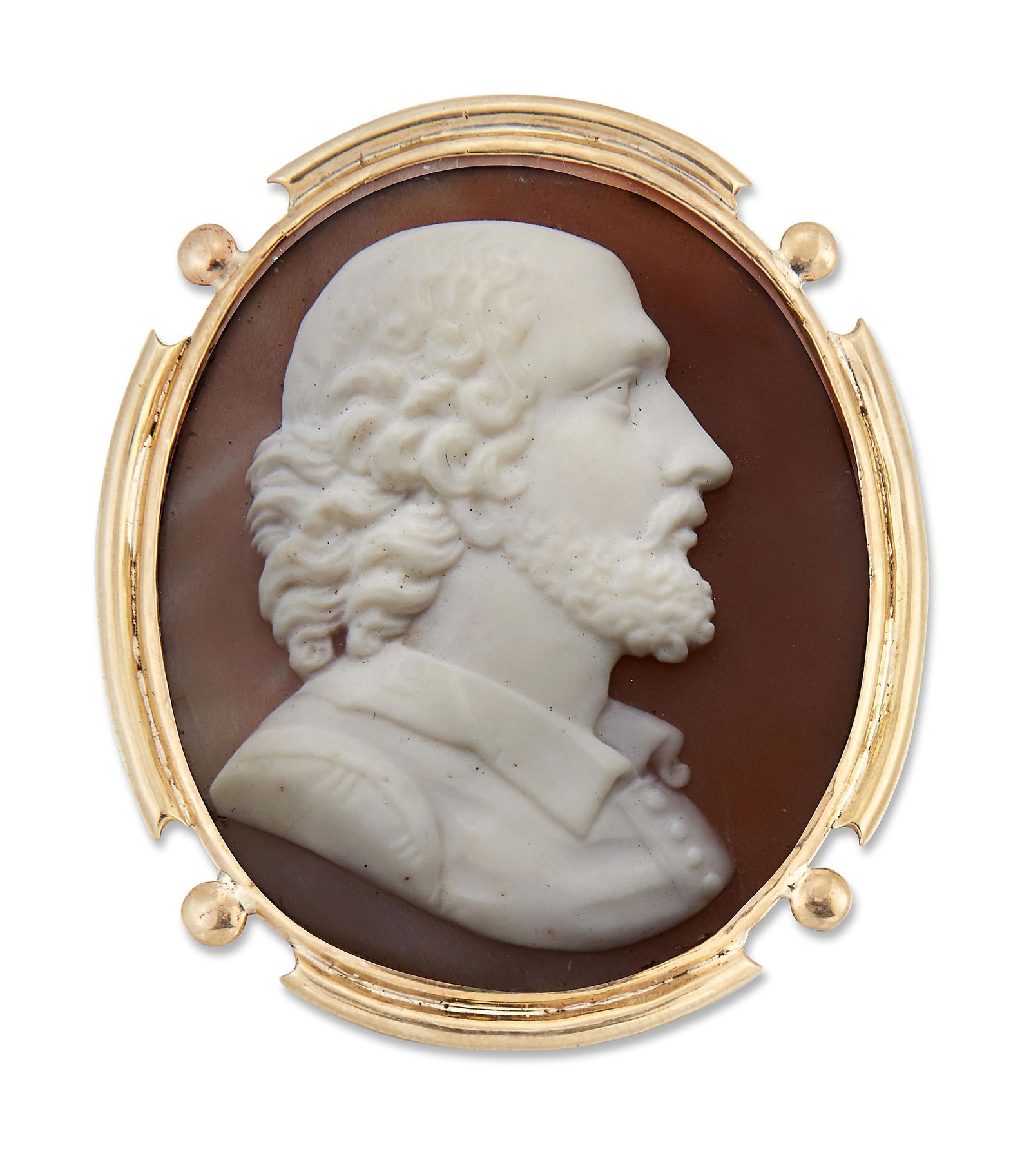 A LATE 19TH CENTURY SHELL CAMEO BROOCH (1 of 1)