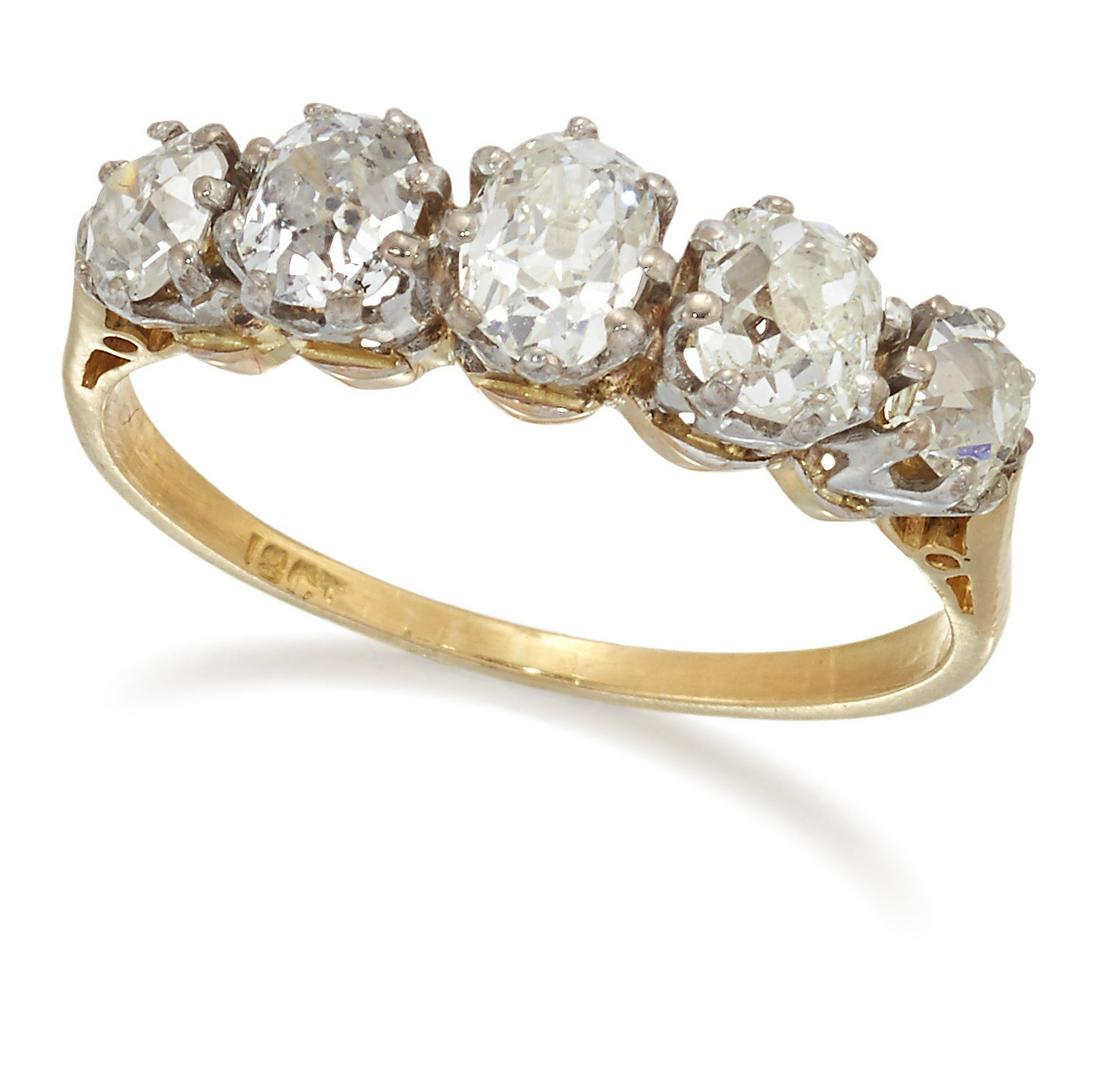 A DIAMOND FIVE STONE RING (1 of 1)