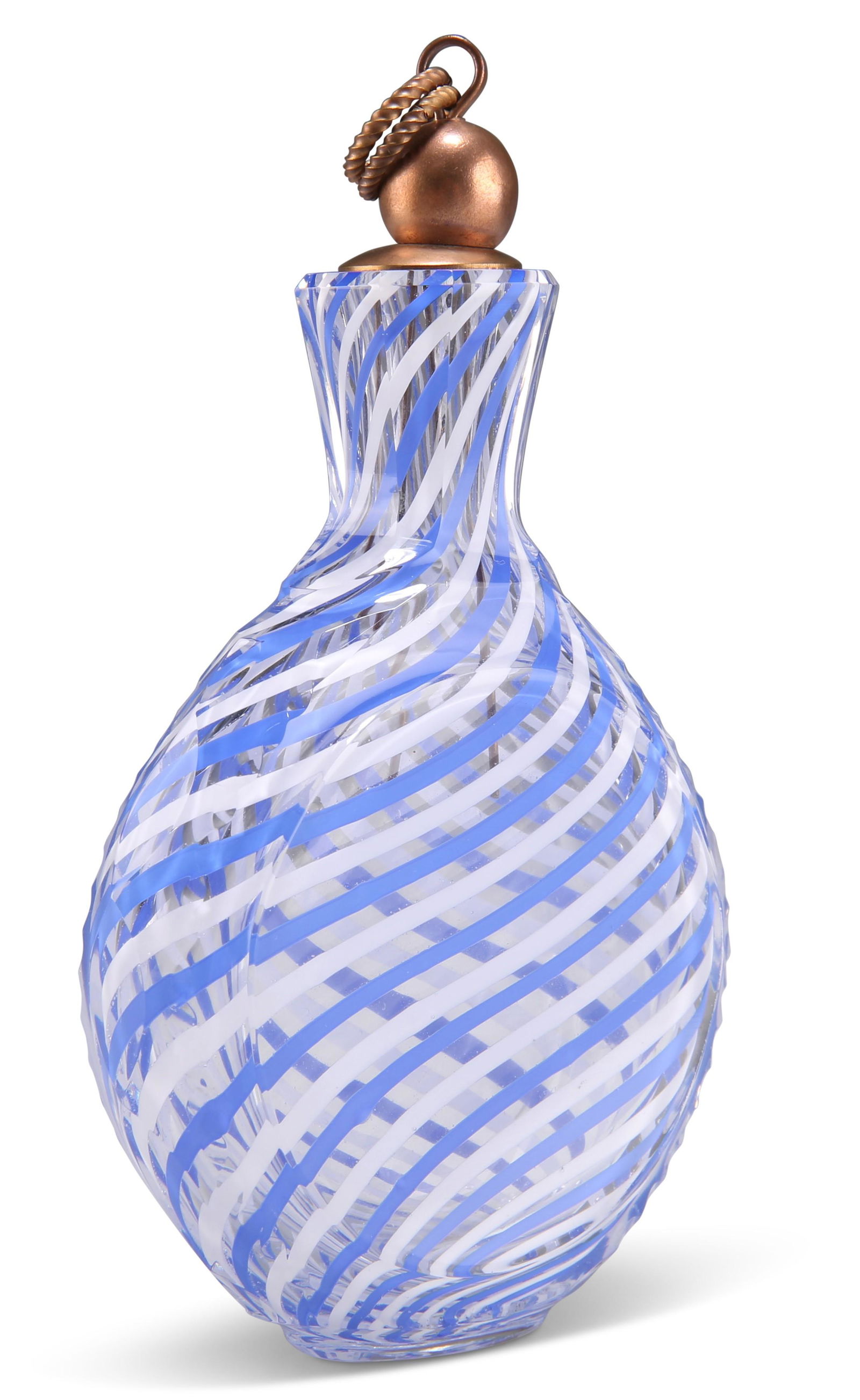 A VICTORIAN NAILSEA GLASS FLASK (1 of 1)