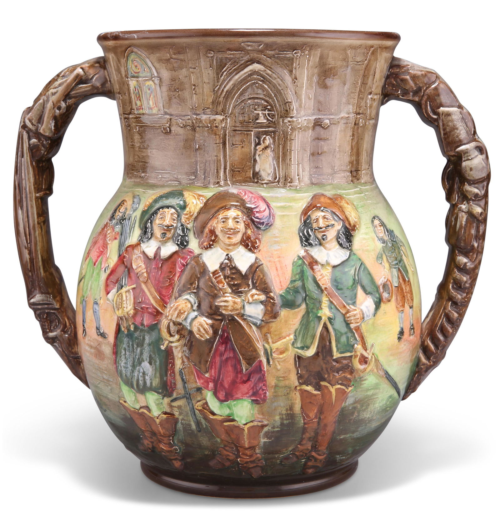 A LARGE LIMITED EDITION ROYAL DOULTON 'THE THREE MUSKETEERS' LOVING CUP (1 of 2)