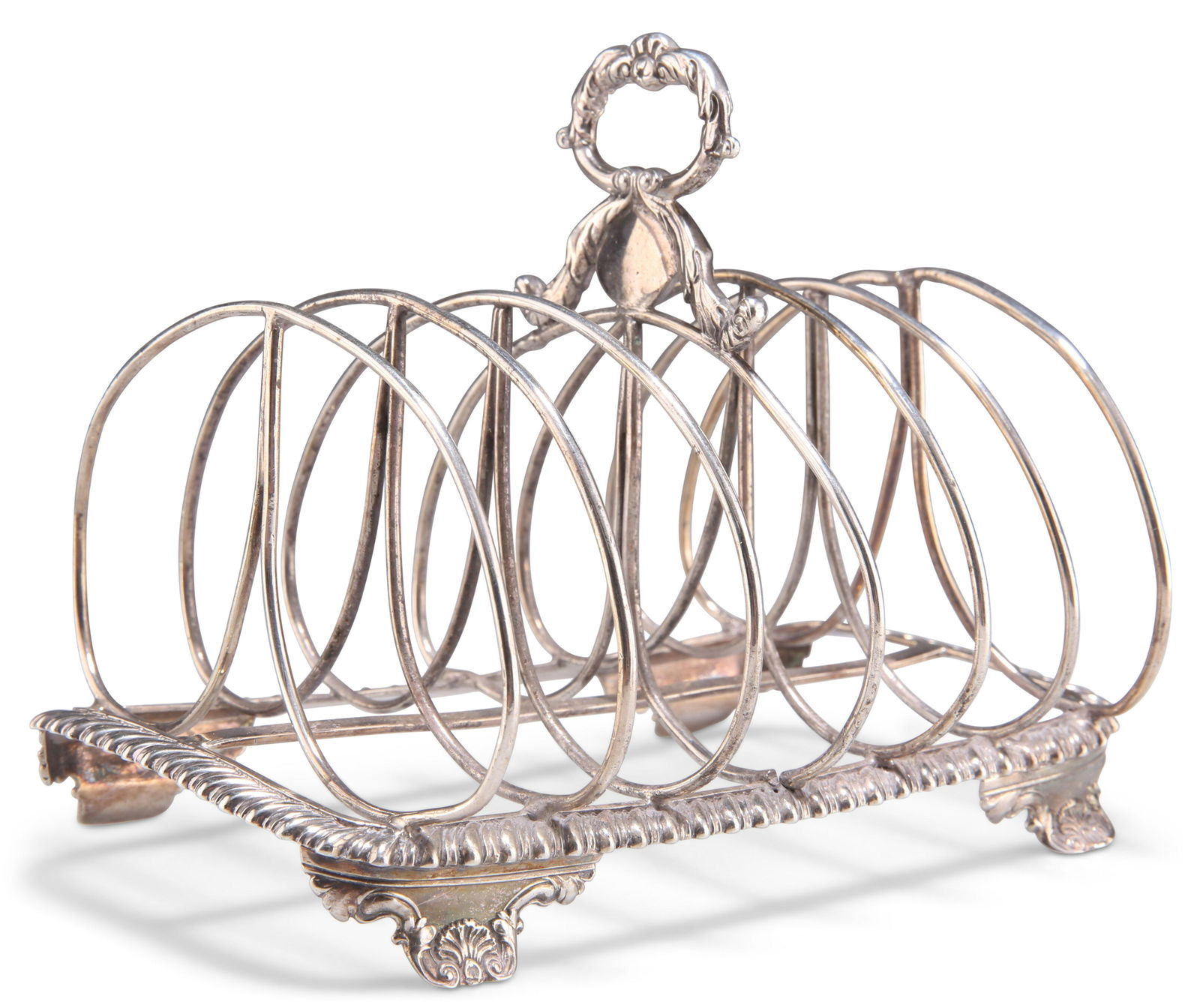 A WILLIAM IV SILVER TOAST RACK (1 of 2)
