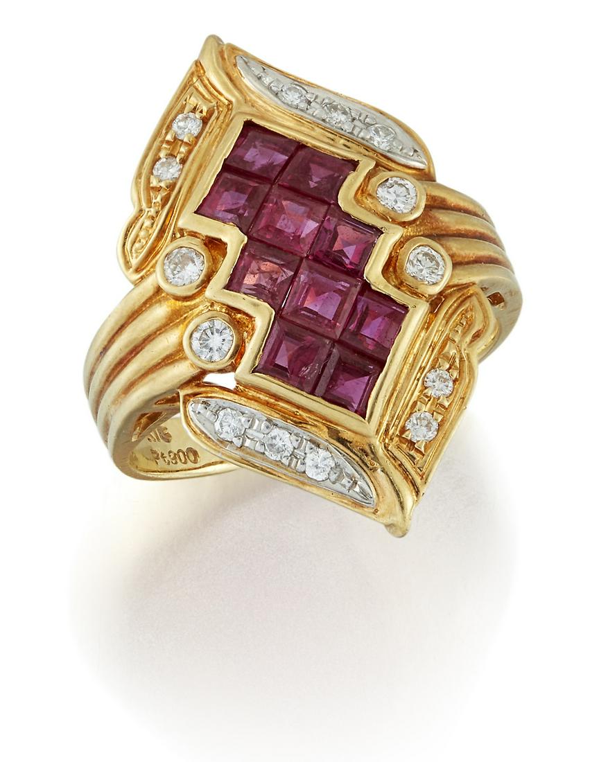 A RUBY AND DIAMOND RING (1 of 1)
