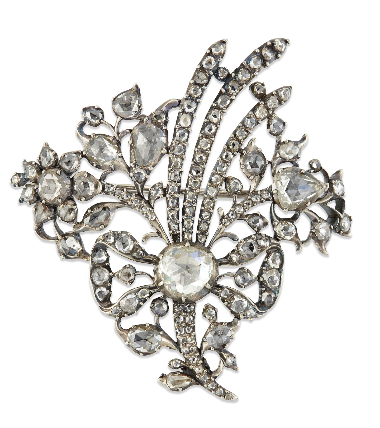 AN EARLY 19TH CENTURY DIAMOND SPRAY BROOCH (1 of 1)