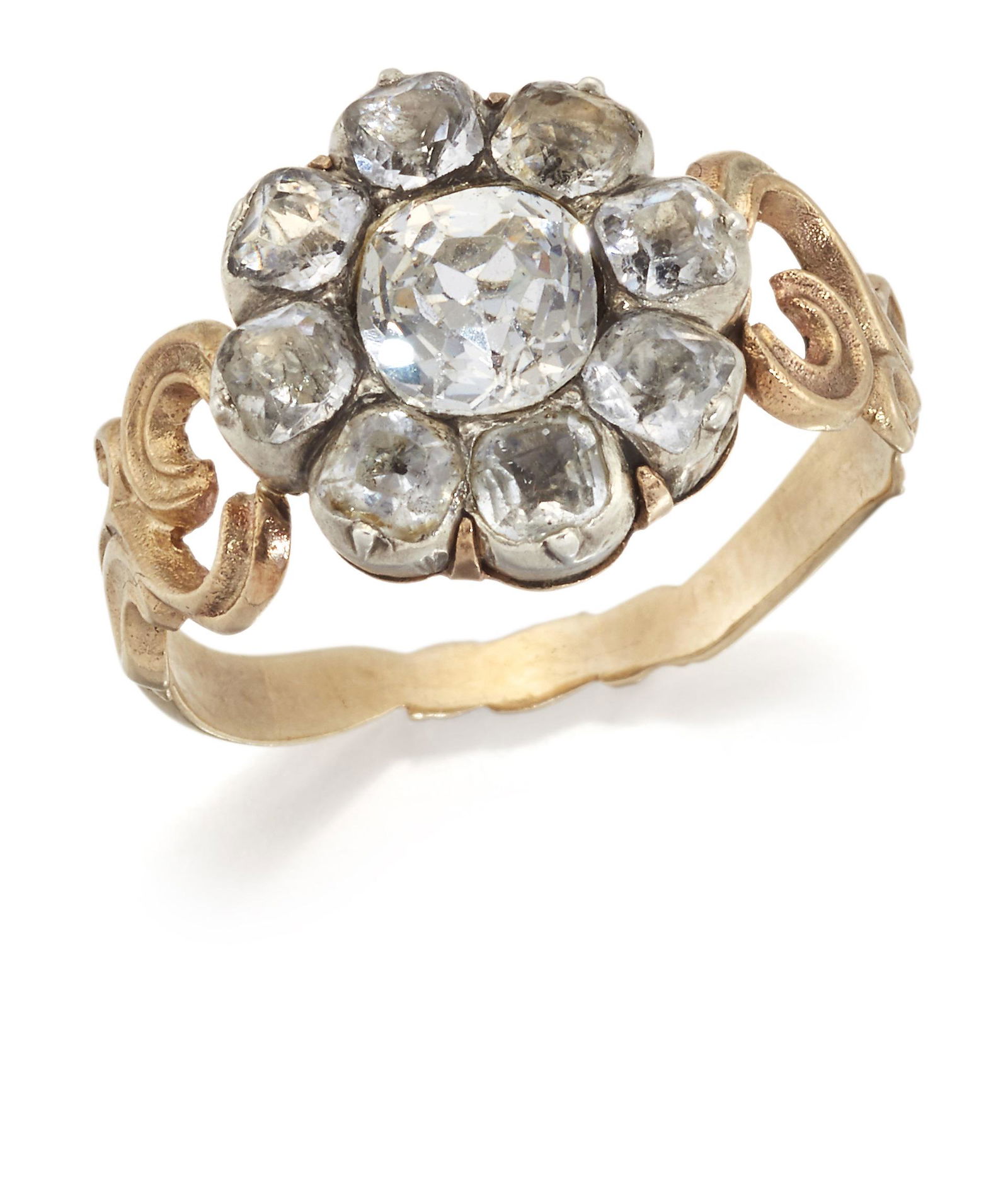 AN EARLY 19TH CENTURY PASTE CLUSTER RING (1 of 1)