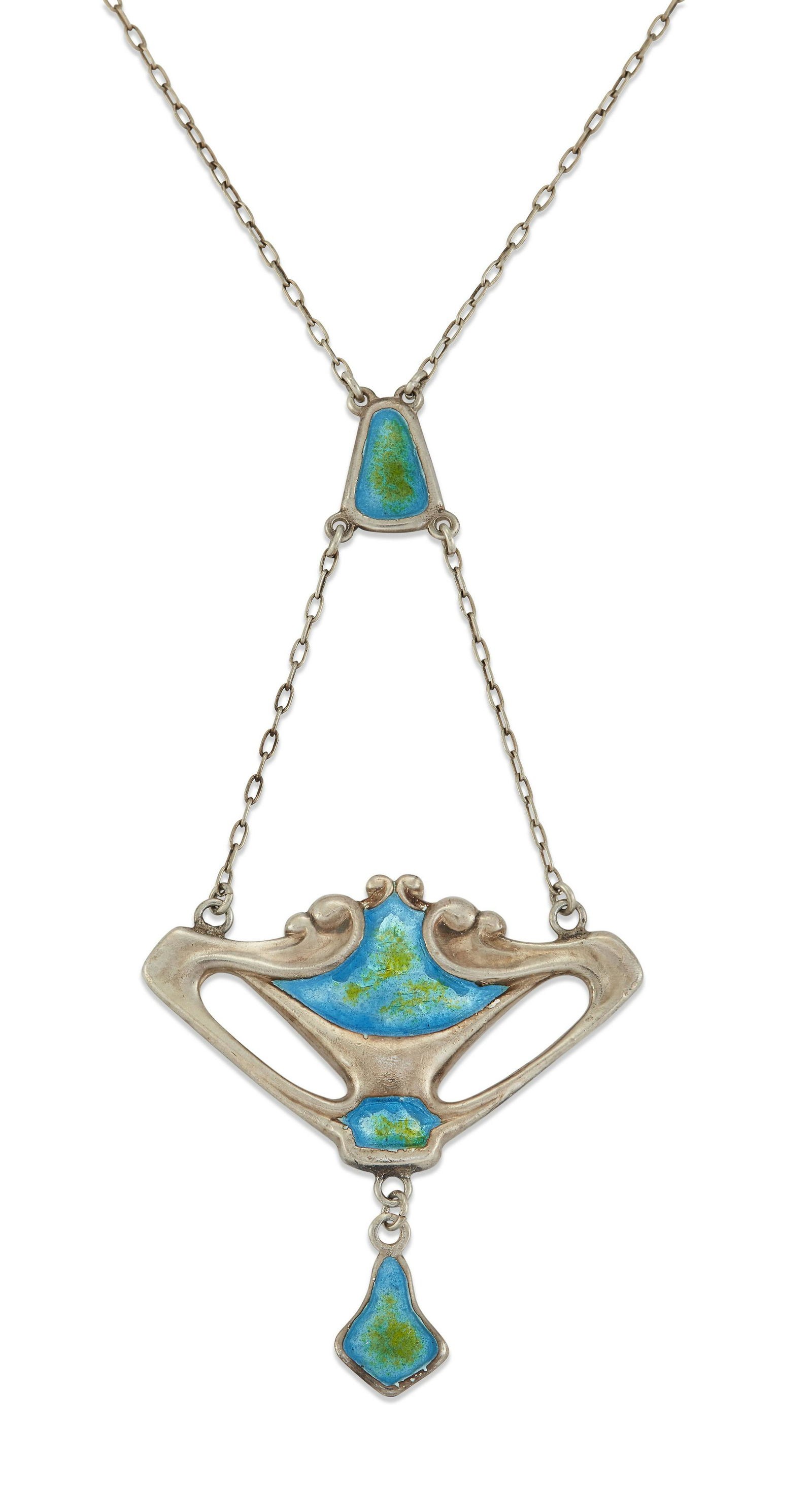 CHARLES HORNER - A SILVER AND ENAMEL PENDANT NECKLACE (1 of 1)