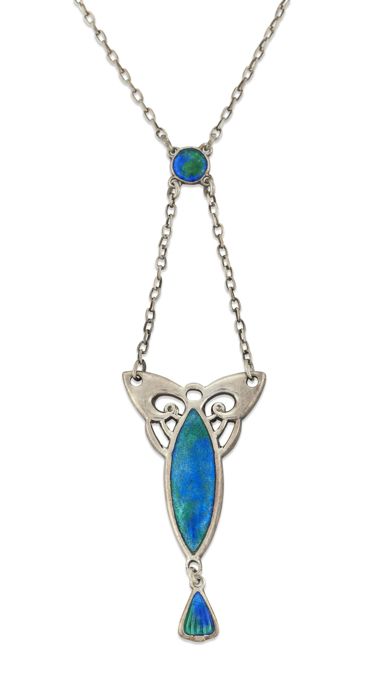 CHARLES HORNER - A SILVER AND ENAMEL PENDANT NECKLACE (1 of 1)