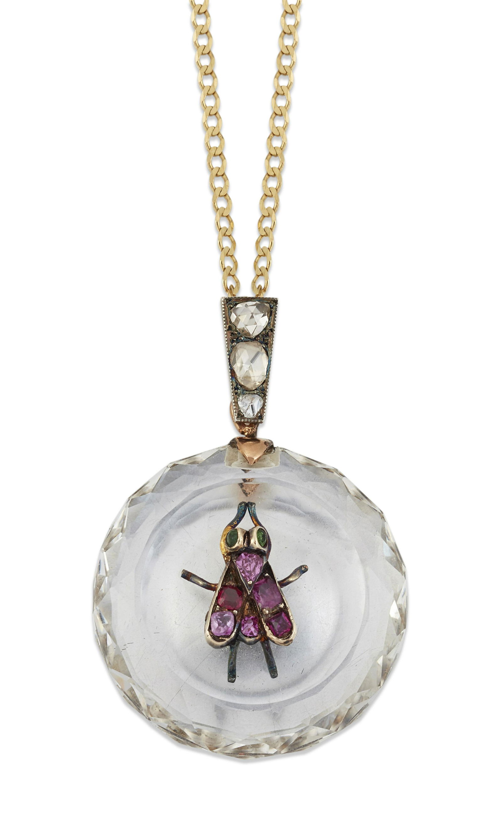 A MULTI GEMSTONE PENDANT ON CHAIN (1 of 2)