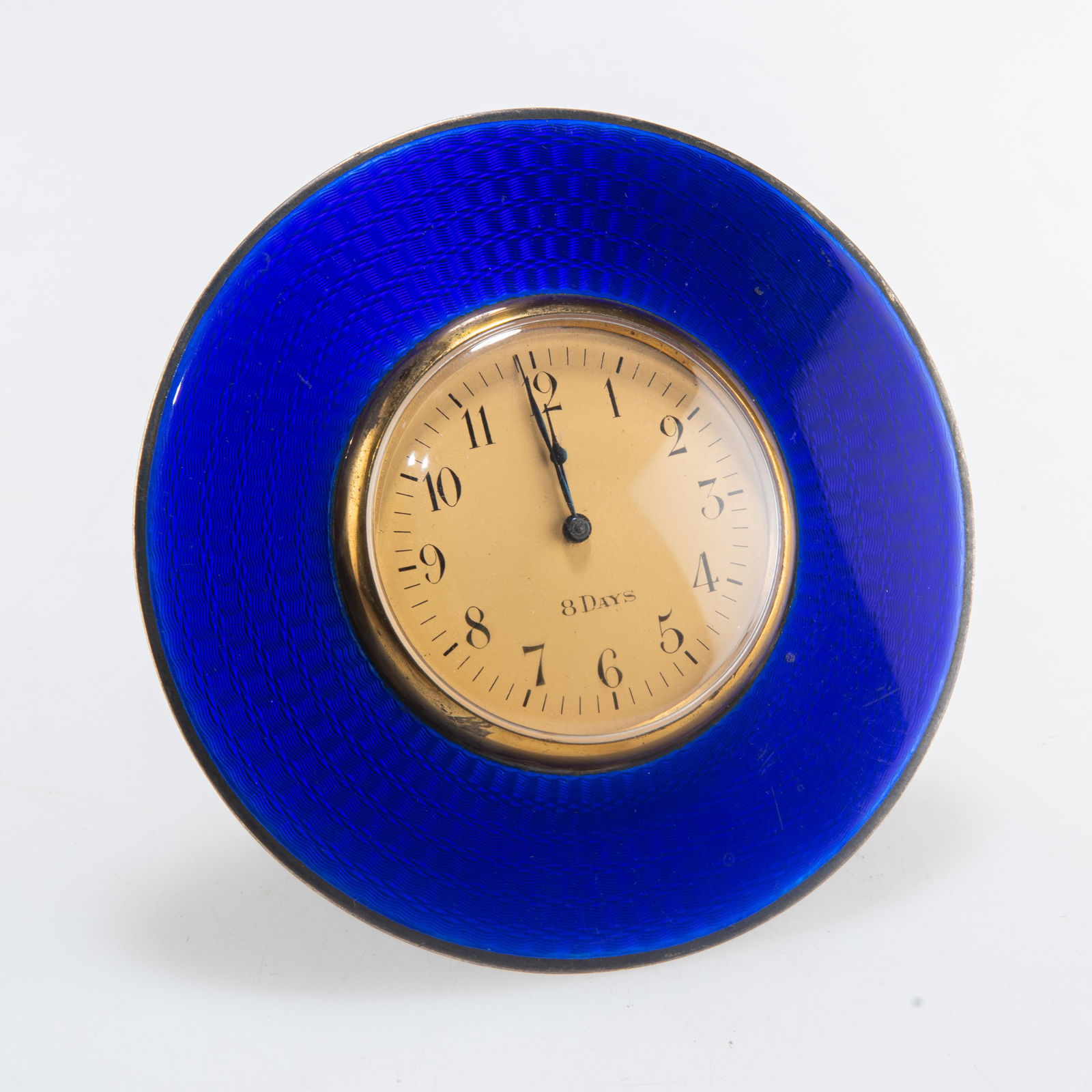 AN ART DECO SILVER-GILT AND ENAMEL STRUT CLOCK (1 of 1)