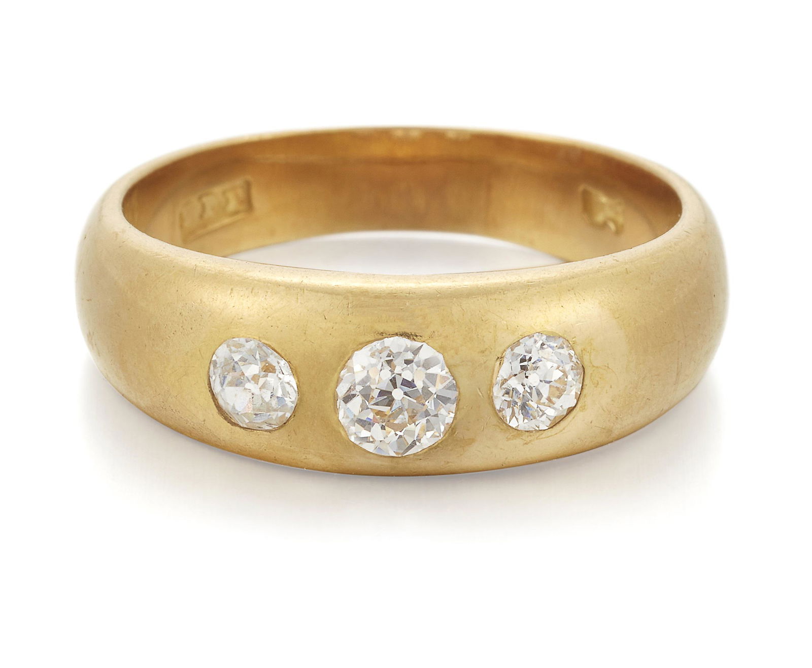 A LATE VICTORIAN DIAMOND THREE STONE RING (1 of 1)