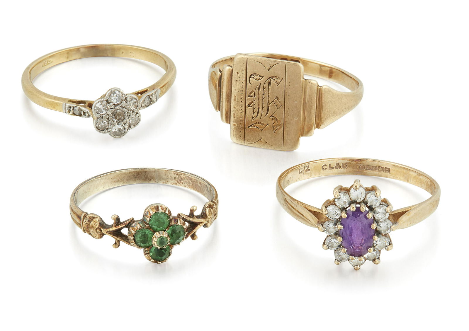 A GROUP OF FOUR RINGS (1 of 1)