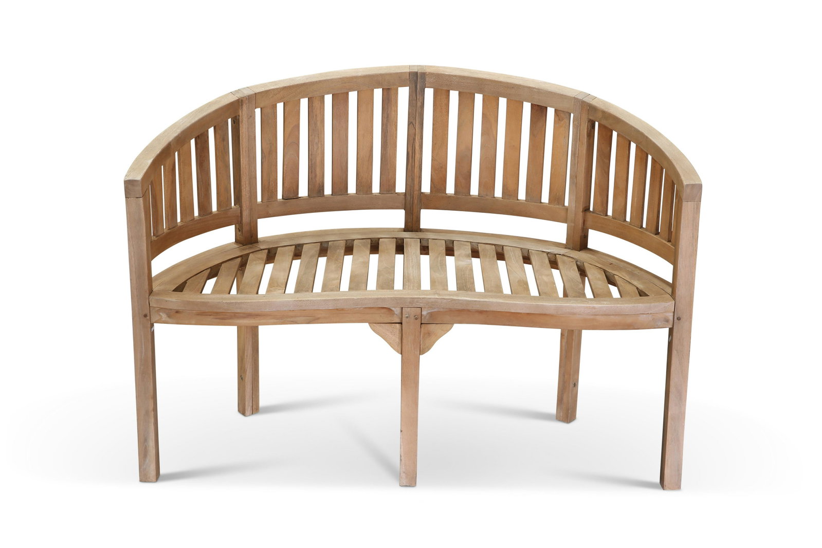 A TEAK GARDEN BENCH: A TEAK GARDEN BENCH modern. 120cm wide