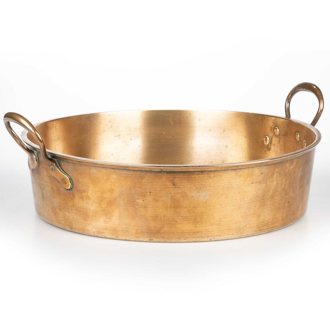 A 19TH CENTURY COPPER JAM PAN (1 of 3)