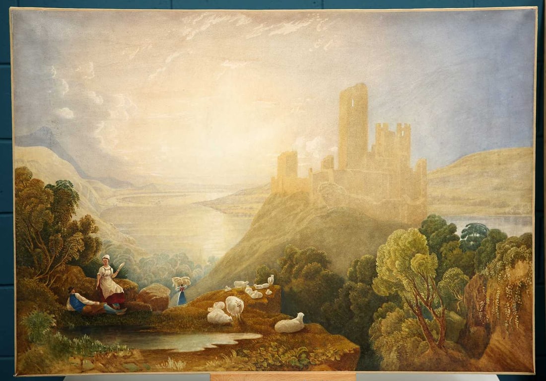MANNER OF J.M.W TURNER (19TH CENTURY) LANDSCAPE WITH CASTLE, POSSIBLY IN GERMANY (1 of 1)