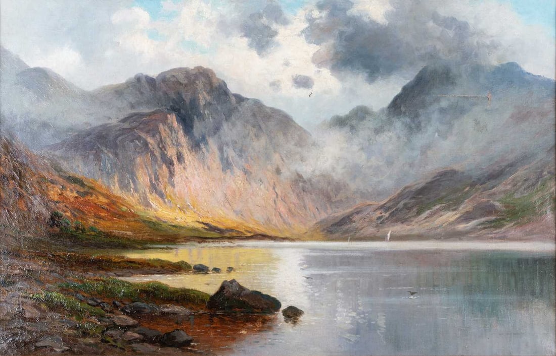 SCOTTISH SCHOOL (LATE 19TH/ EARLY 20TH CENTURY) HIGHLAND LOCH WITH SAILBOATS (1 of 3)