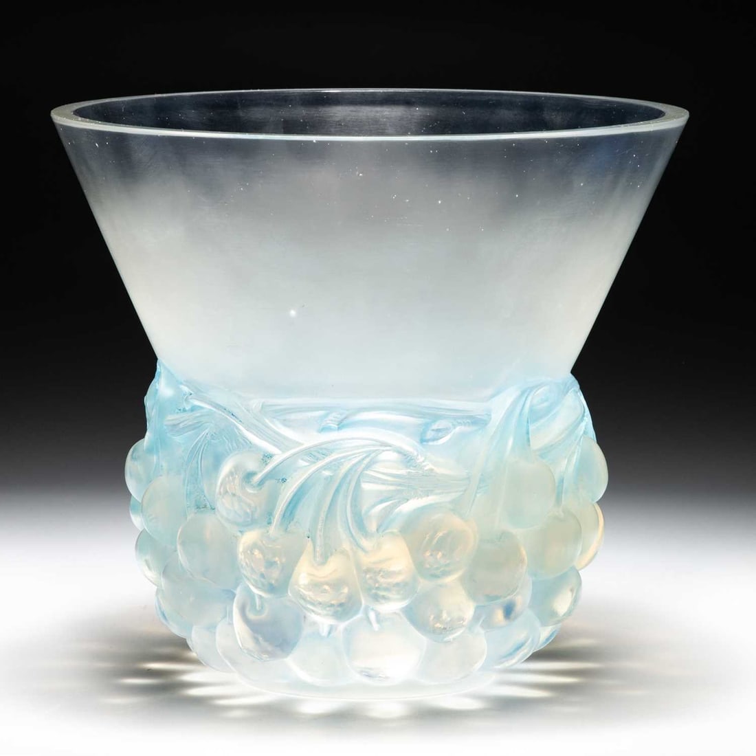 RENÃ‰ LALIQUE (FRENCH, 1860-1945), A 'CERISES' VASE, DESIGNED 1930 (1 of 4)
