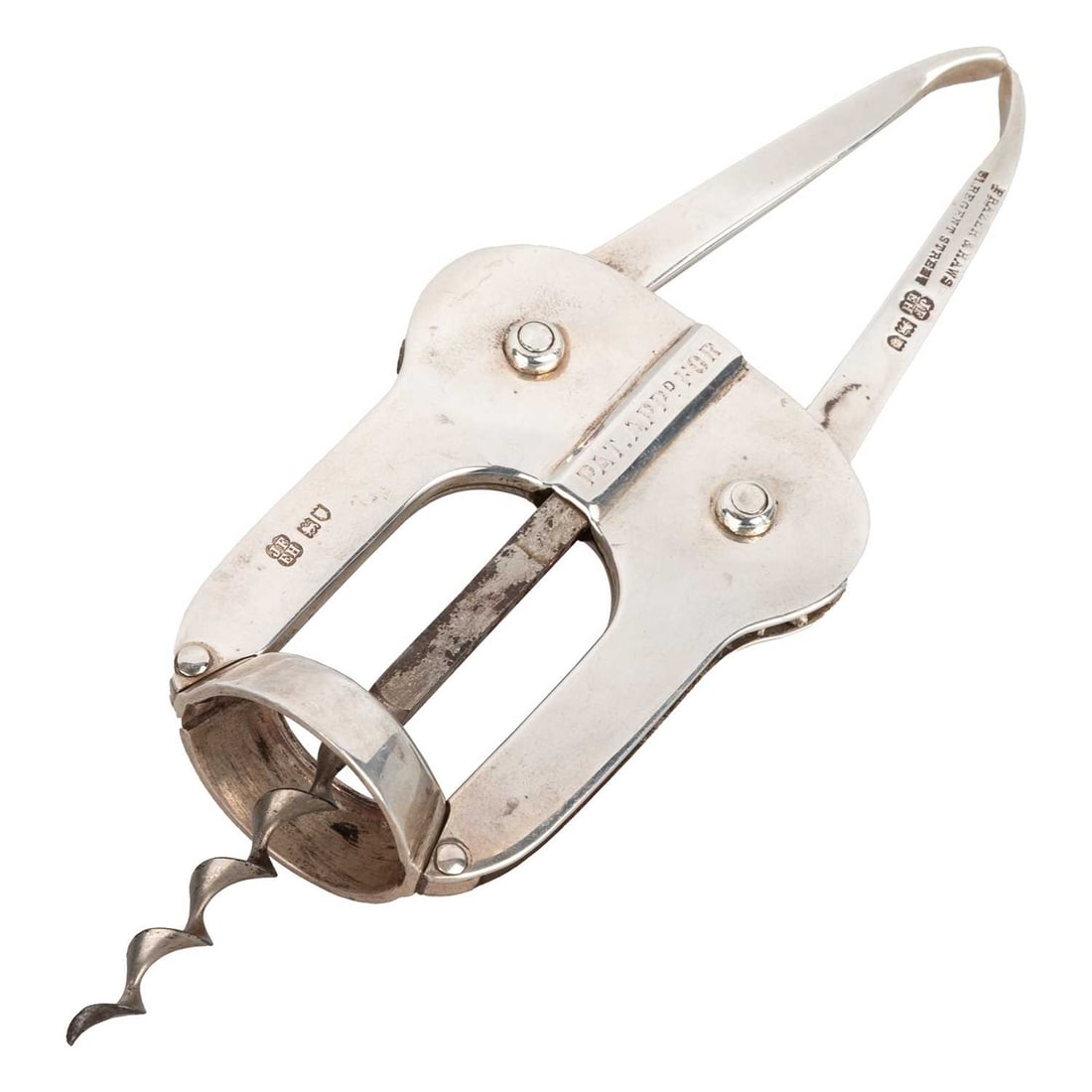 A Rare Edwardian Silver Patented Corkscrew Auction