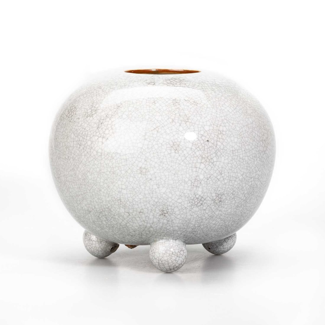 A LARGE CHINESE GE-TYPE PALE GREY CELADON GLAZE OVOID VASE (1 of 2)