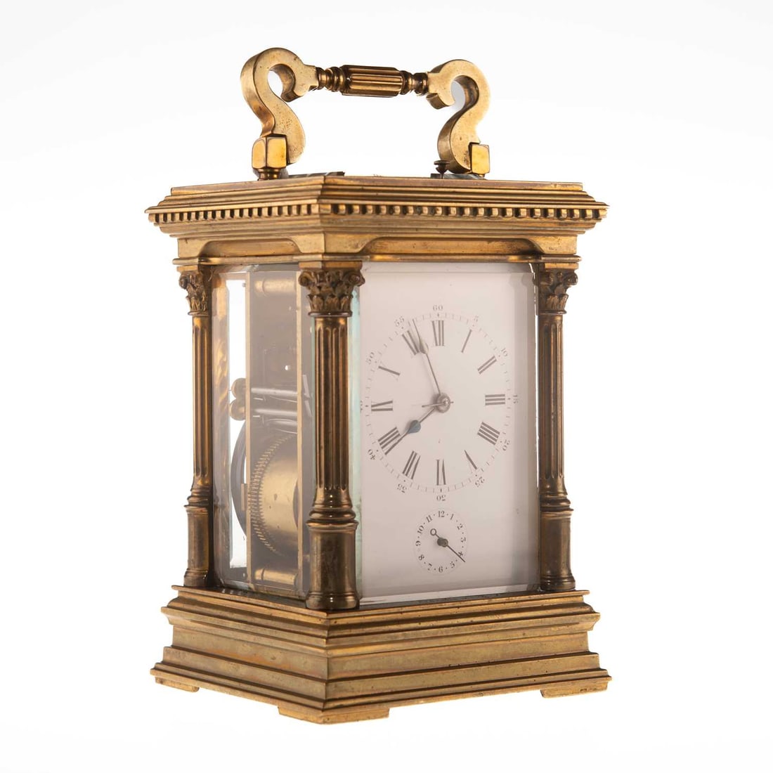 A FRENCH BRASS-CASED REPEATING CARRIAGE CLOCK, BY A. DUMAS (1 of 1)