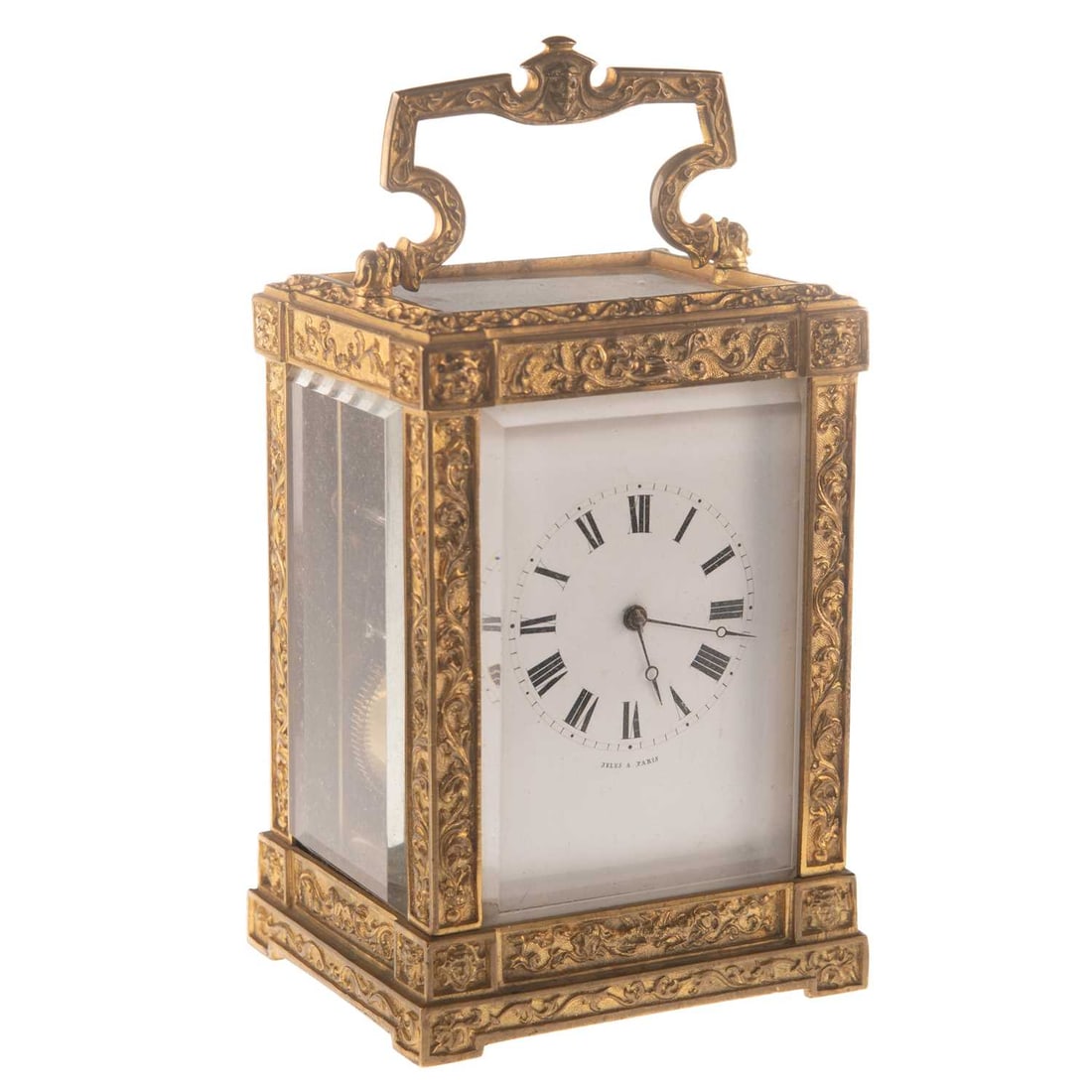 AN EARLY GILT-BRASS CARRIAGE CLOCK, BY JULES, PARIS, CIRCA 1840 (1 of 1)