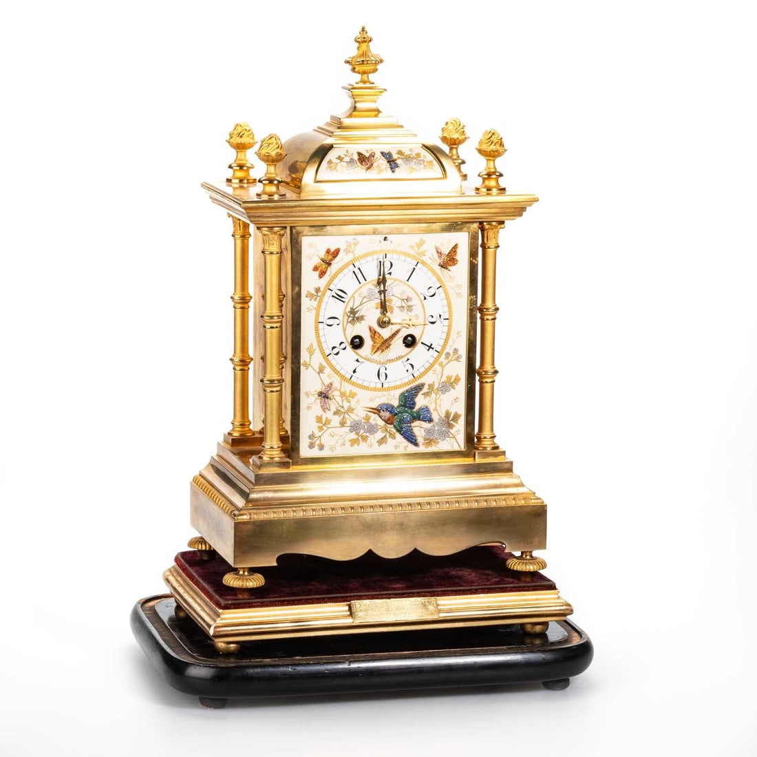 A FRENCH 'JAPONISME' GILT-METAL MANTEL CLOCK, CURTIS & HORSPOOL, PARIS, LATE 19TH CENTURY (1 of 3)