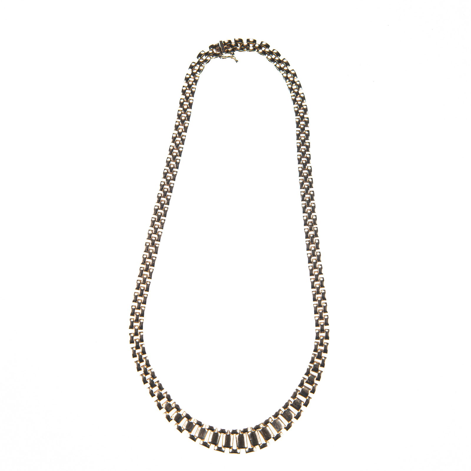 AN ITALIAN 9KT YELLOW GOLD GRADUATED LINK NECKLACE (1 of 1)