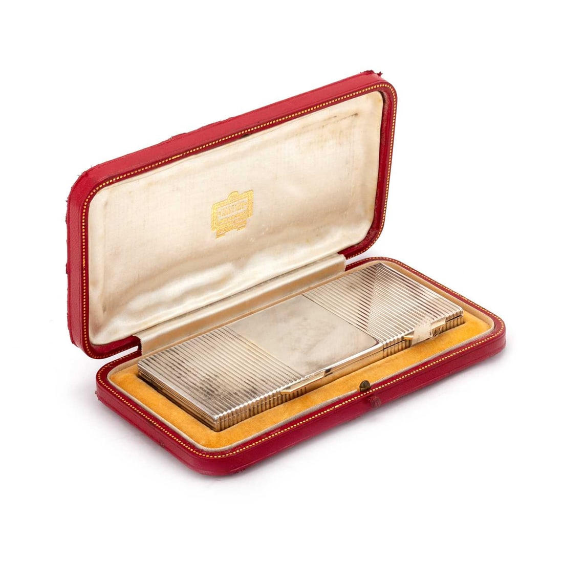 CARTIER: AN ART DECO SILVER COMBINATION COMPACT AND CARD CASE (1 of 3)