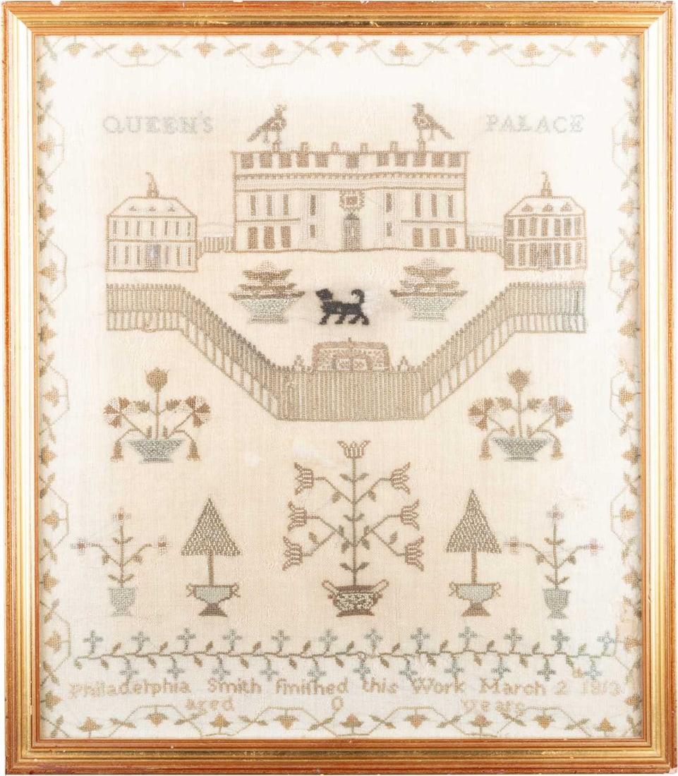 A GEORGE III NEEDLEWORK SAMPLER (1 of 1)