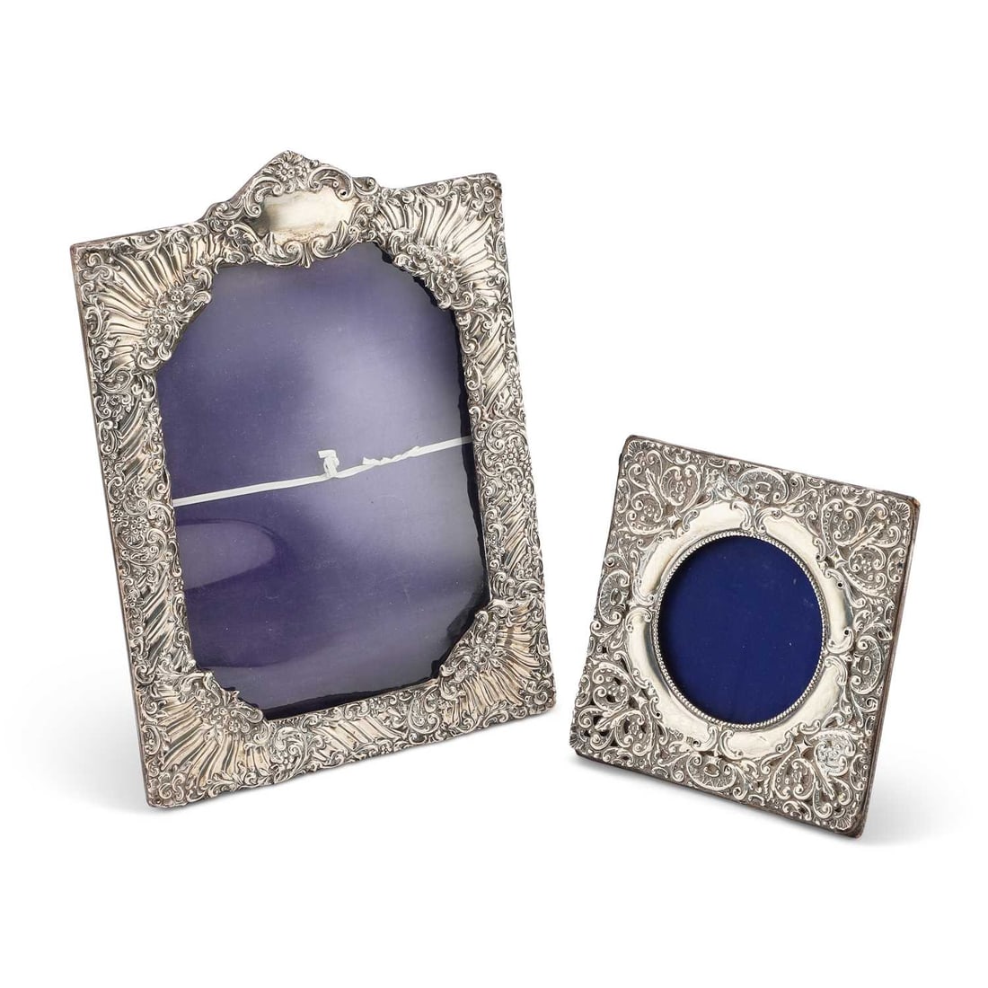 TWO EDWARDIAN SILVER PHOTOGRAPH FRAMES (1 of 1)