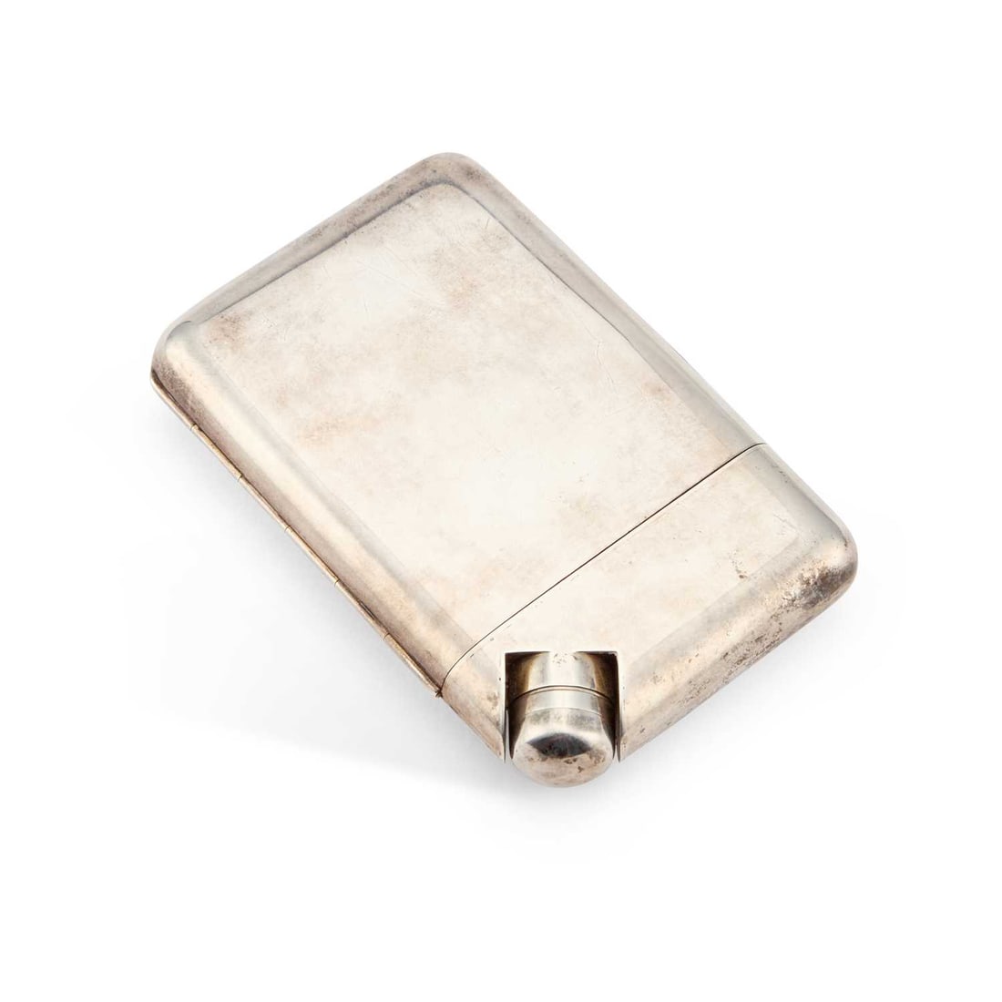 A VICTORIAN SILVER COMBINATION SPIRIT FLASK AND CIGARETTE CASE: A VICTORIAN SILVER COMBINATION SPIRIT FLASK AND CIGARETTE CASE by Alfred Fuller, London 1892, retailed by Thornhill. 10cm by 7cm, 4.9 troy ounces