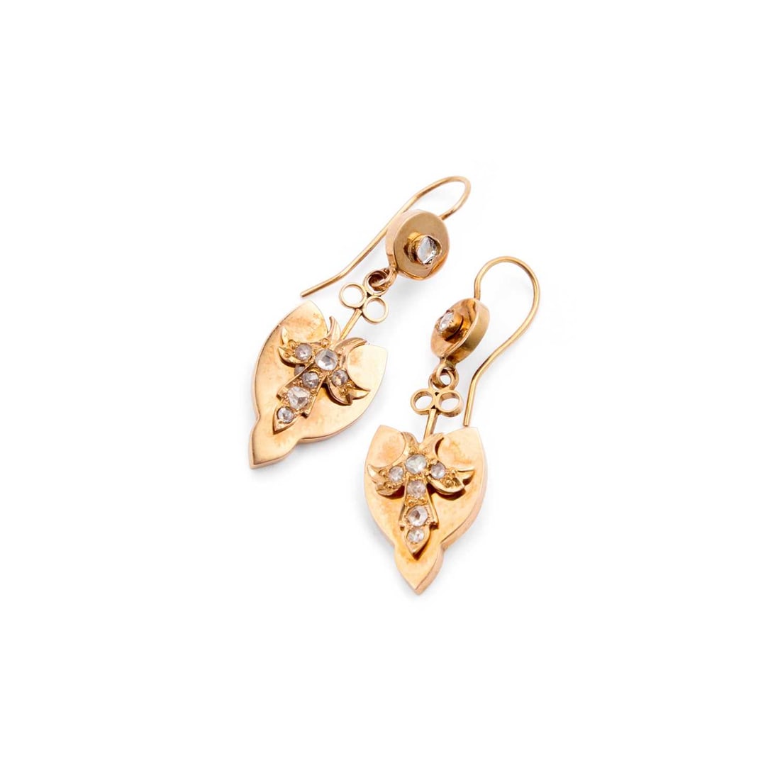 A PAIR OF DIAMOND-SET EARRINGS (1 of 1)