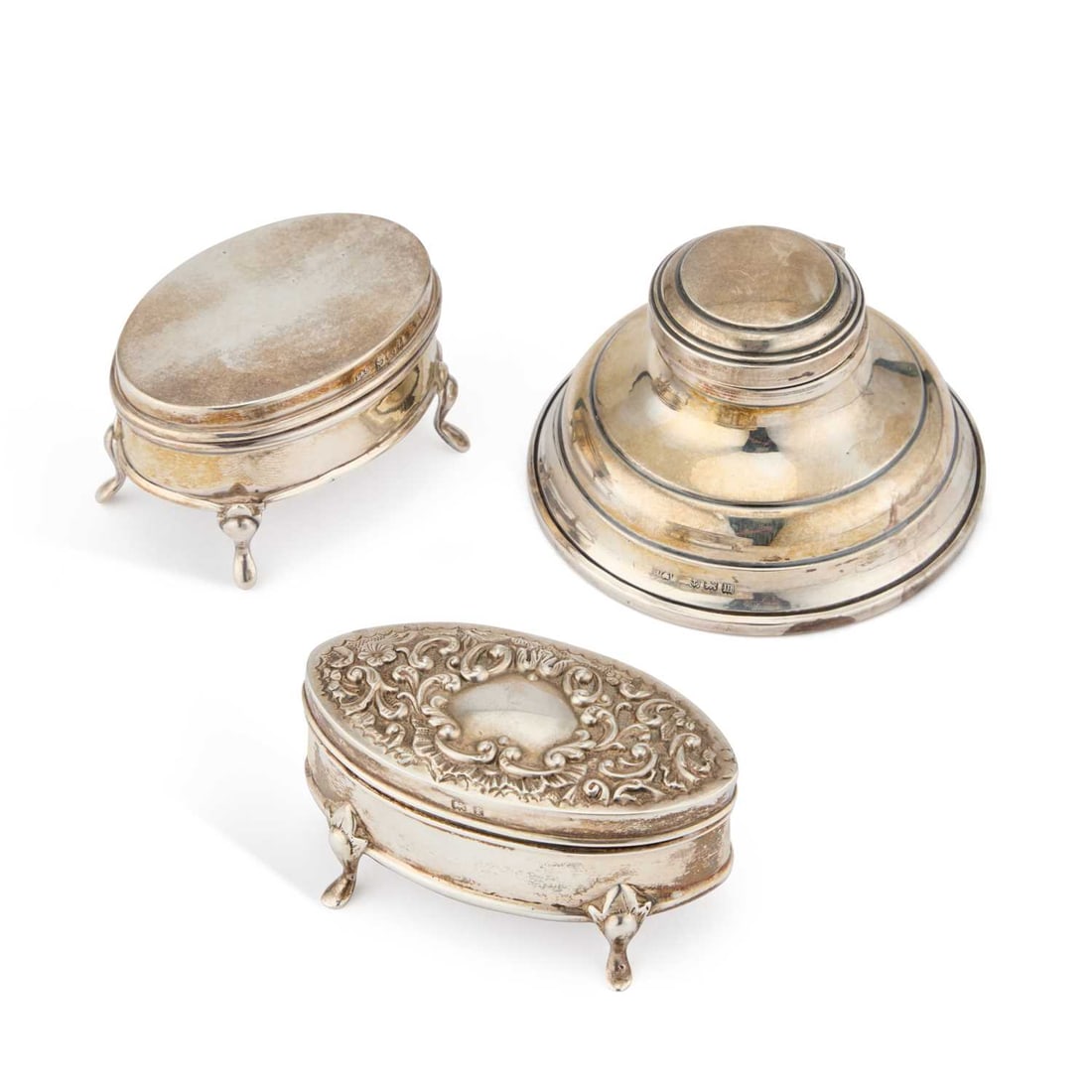 AN EDWARDIAN SILVER RING BOX (1 of 2)