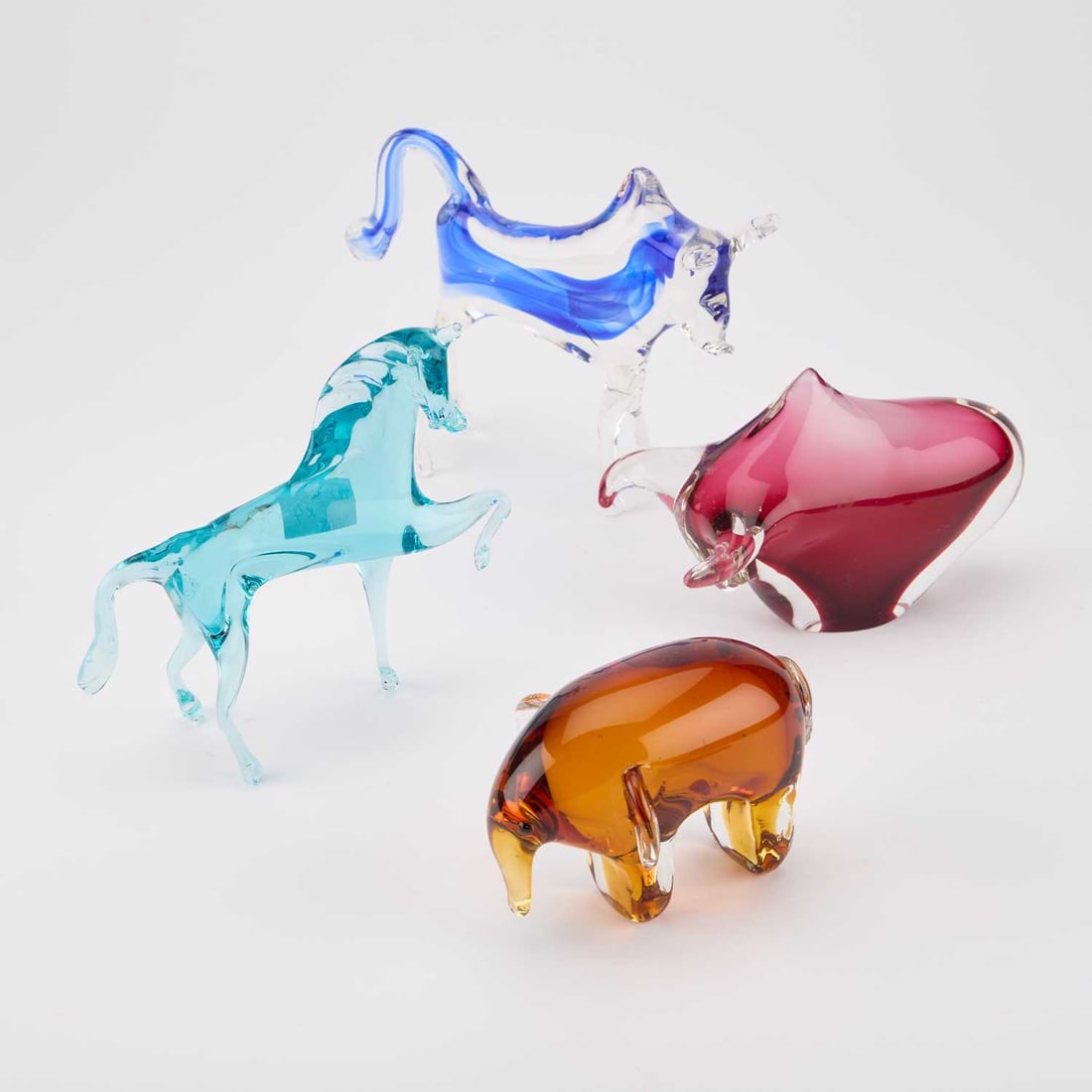 FOUR MURANO GLASS MODELS OF ANIMALS (1 of 1)