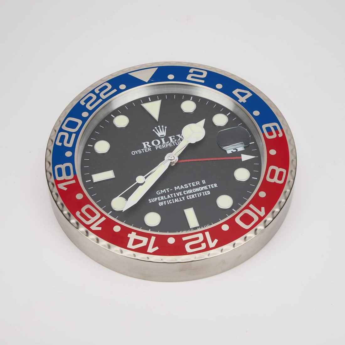 AN ADVERTISING WALL CLOCK, SIGNED ROLEX OYSTER PERPETUAL (1 of 1)