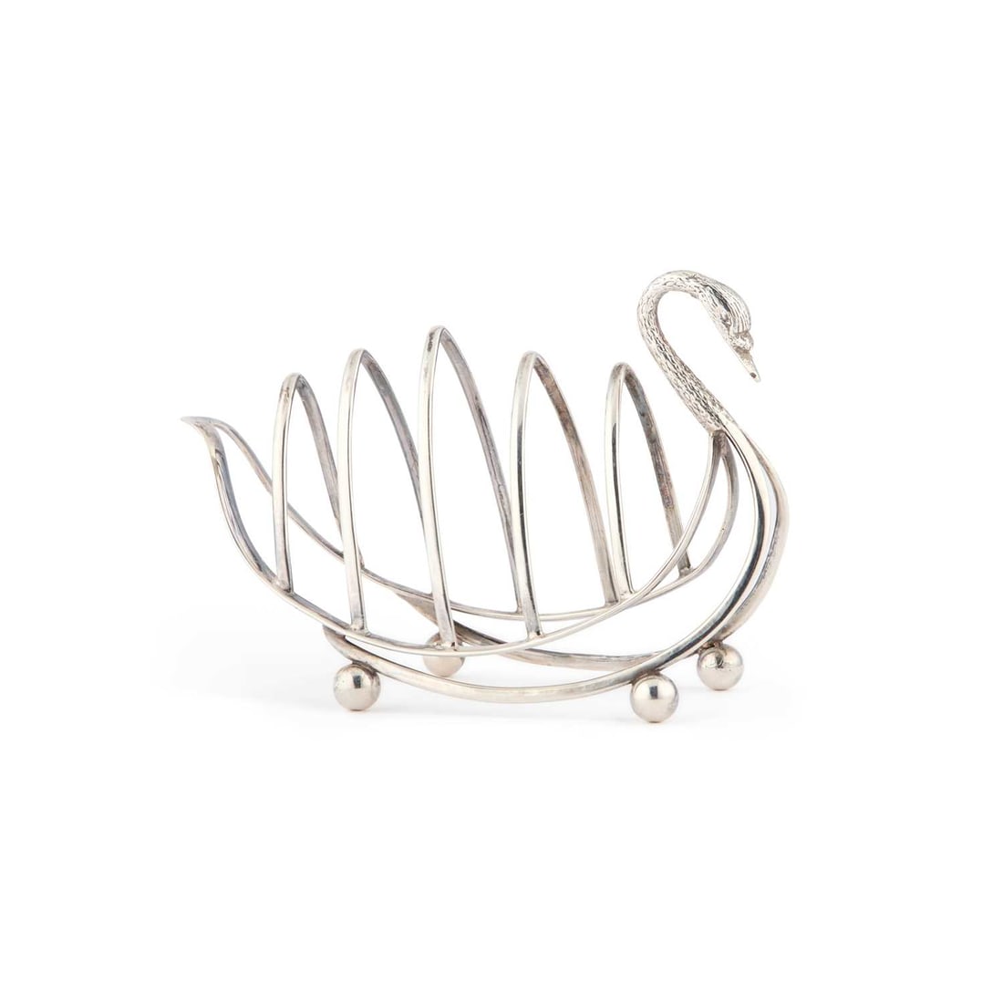 A GEORGE V SILVER NOVELTY TOAST RACK (1 of 3)